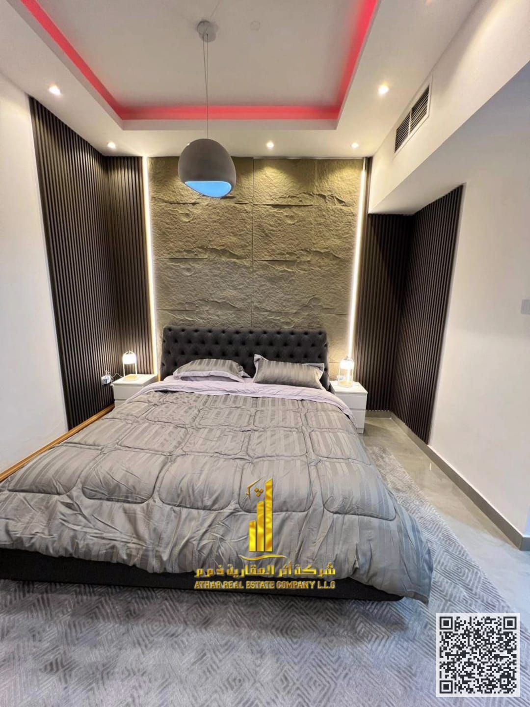 Fully furnished one-bedroom apartment with a hall, with open view, including all services, with a gym, swimming pool, and private parking.