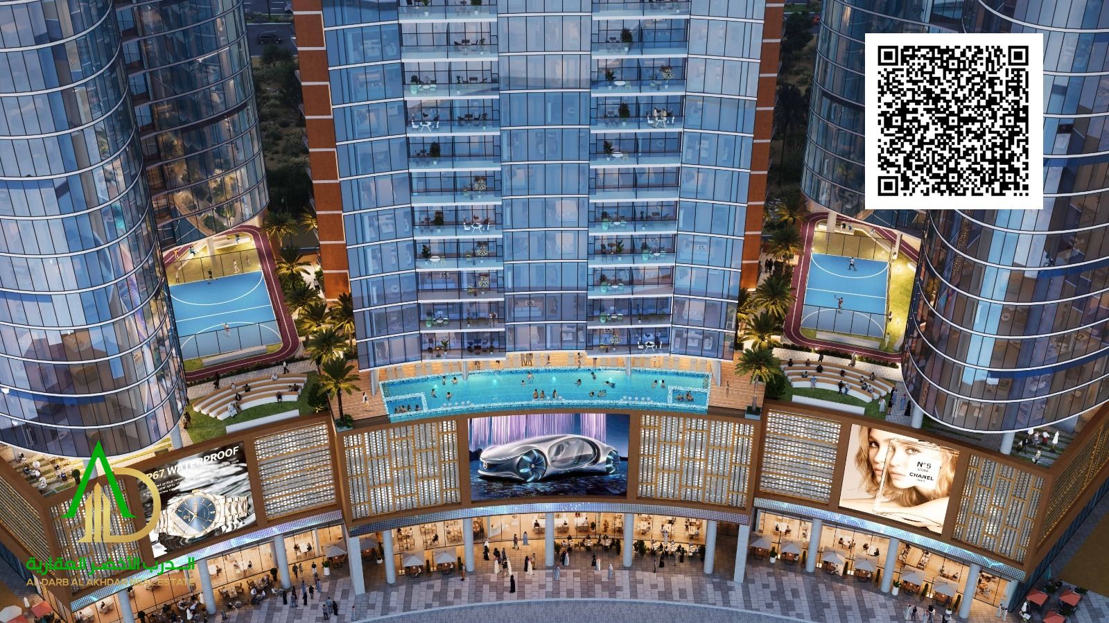 For sale: Two-bedroom apartment with a living room in the Tiger Downtown Ajman project, in the Al-Aliya area on Sheikh Mohammed Bin Zayed Road. Super