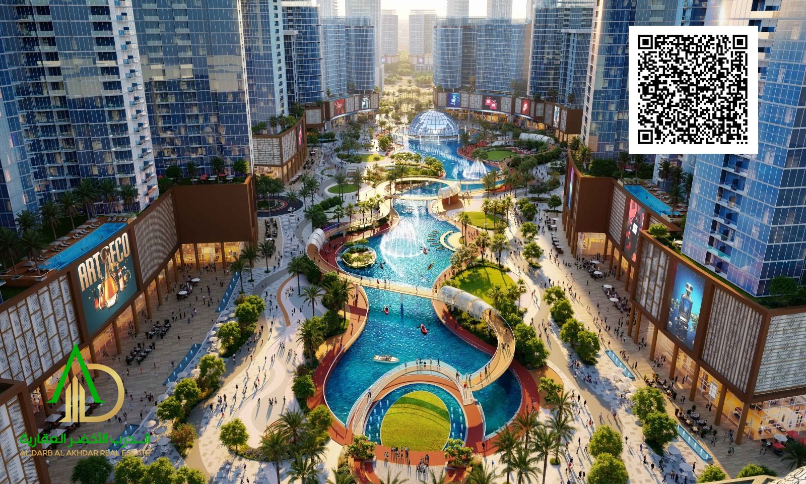 Apartment for sale in Ajman, one bedroom and living room, in the Tiger Downtown Ajman project in the Al Alia area. The project is a fully integrated