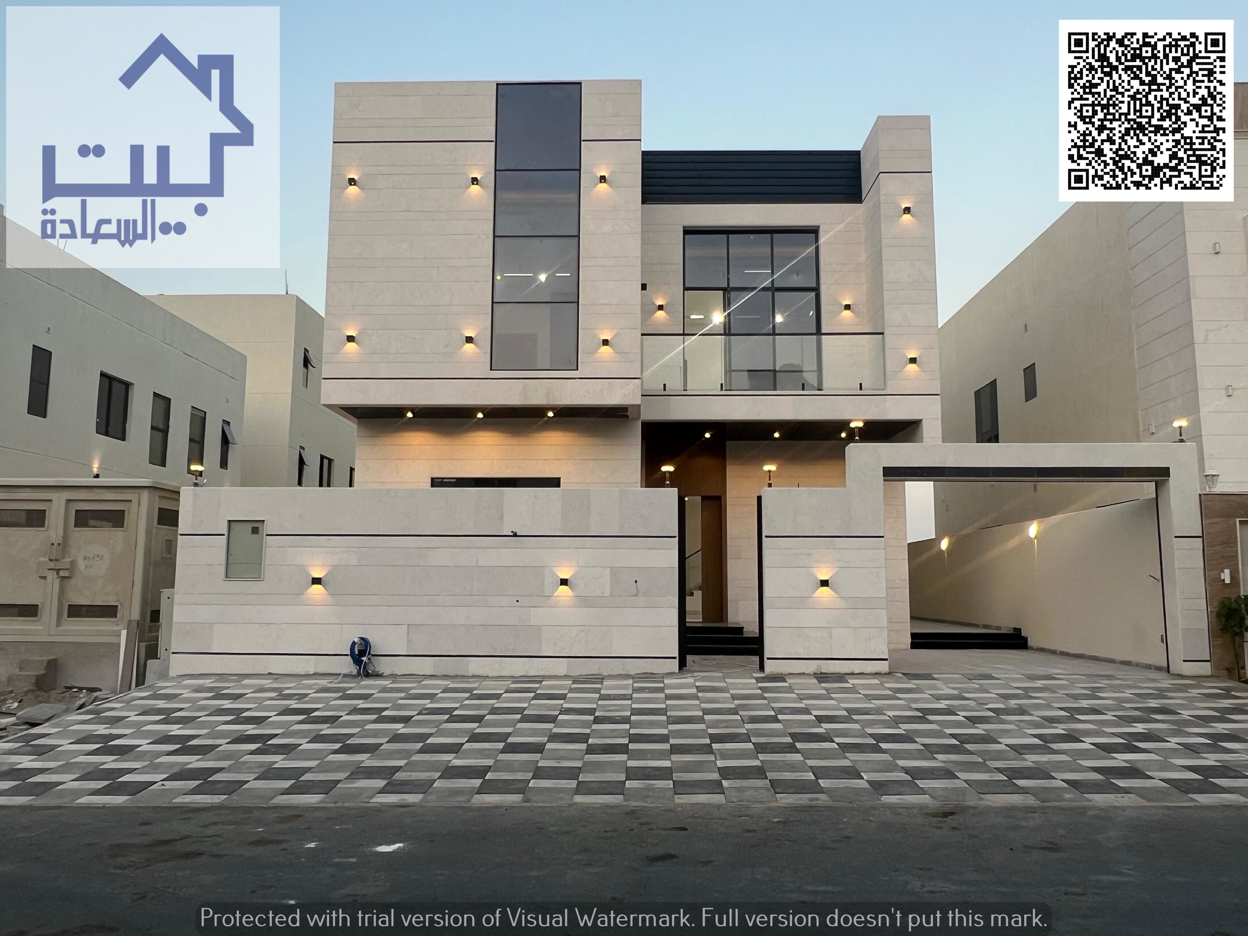 Luxury villa, including registration and ownership fees, at an attractive price in one of Ajman's best locations, next to Sheikh Mohammed Bin Zayed Ro