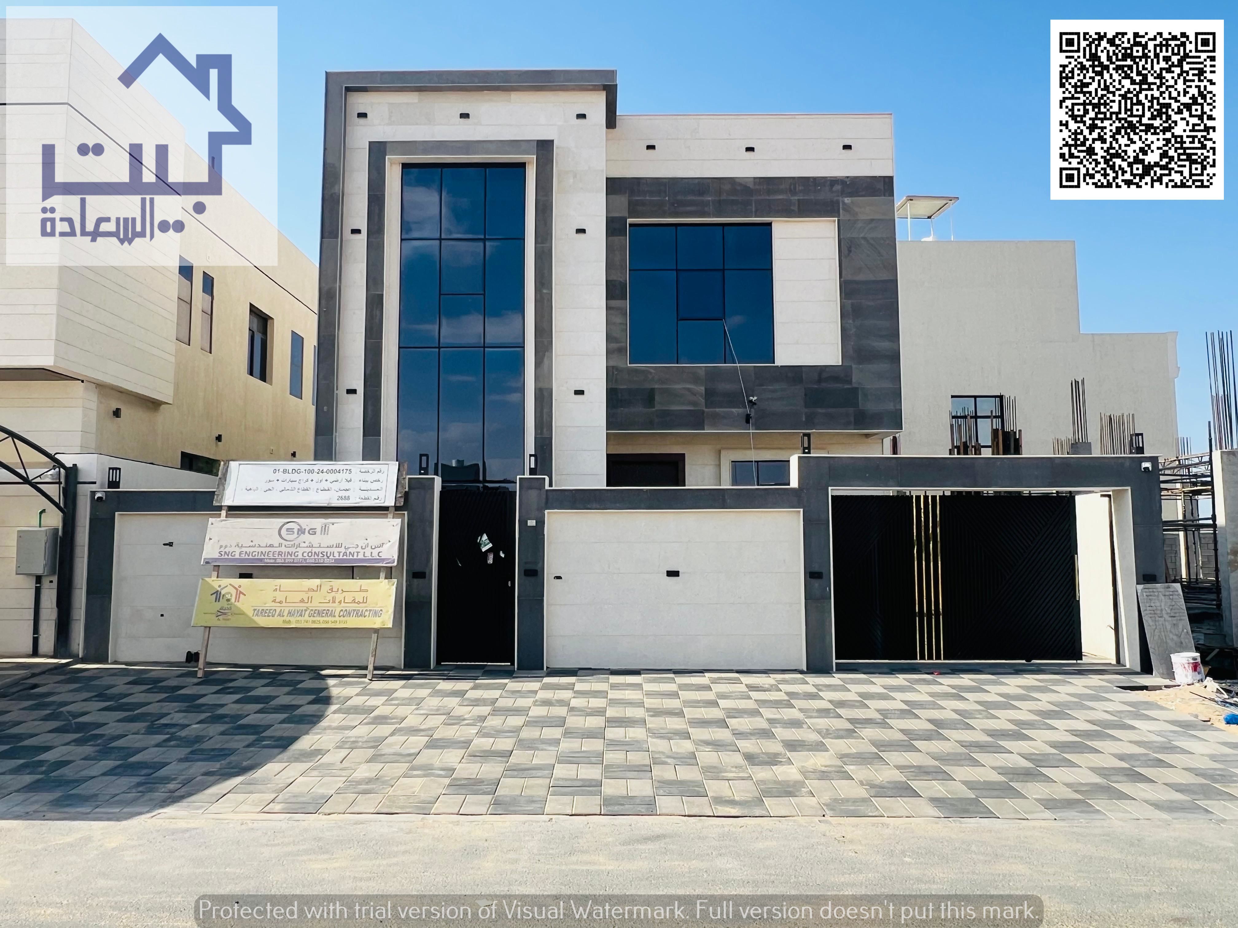 Luxury villa at an attractive price in one of Ajman's best locations, next to Sheikh Mohammed Bin Zayed Road. Freehold ownership available to all nati