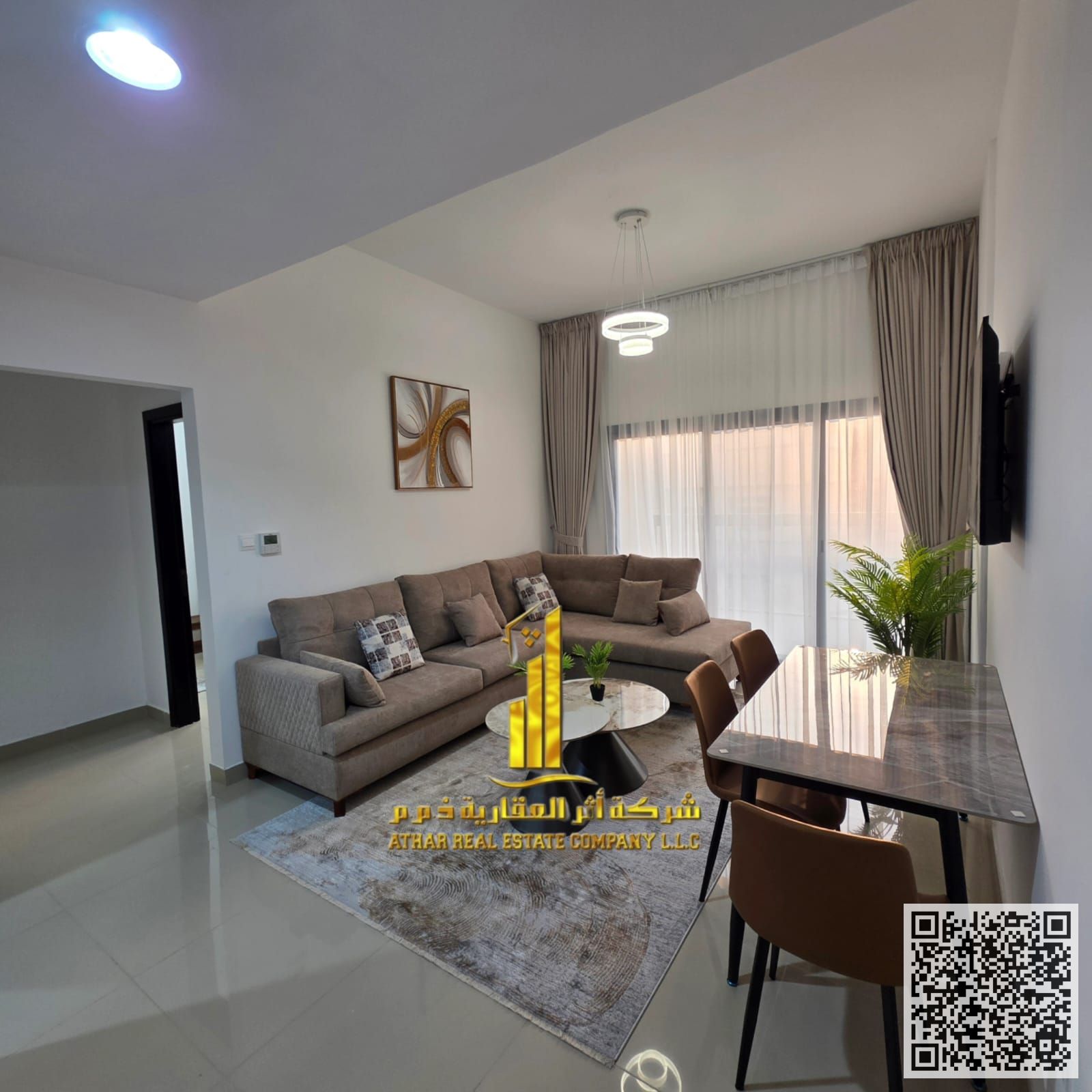 Luxurious furnished One-bedroom apartment for monthly rent in Ajman - Al Nuaimiya 1 - near Kuwait Street Includes bills Luxurious furnishings