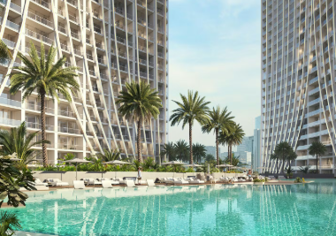 1BR Apartment for Sale | Binghatti Skyrise | Main Road | Burj Khalifa & Dubai Canal Views total area 1,021