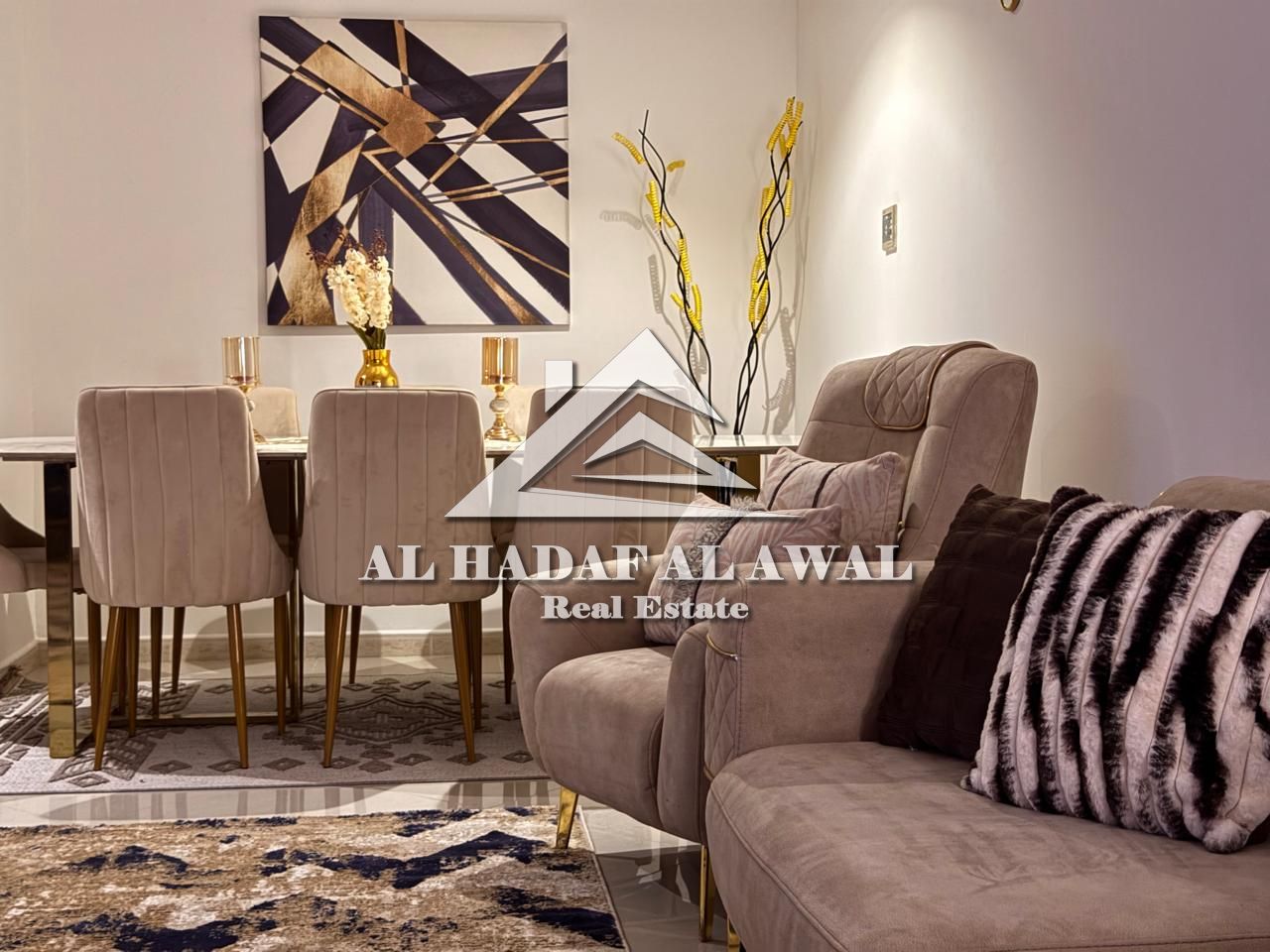 Sharjah, Al Mamzar, Al Sundus Tower: Two bedrooms, living room, large view, and three bathrooms. Rent is AED 7800 with internet only, gym, and swimmin
