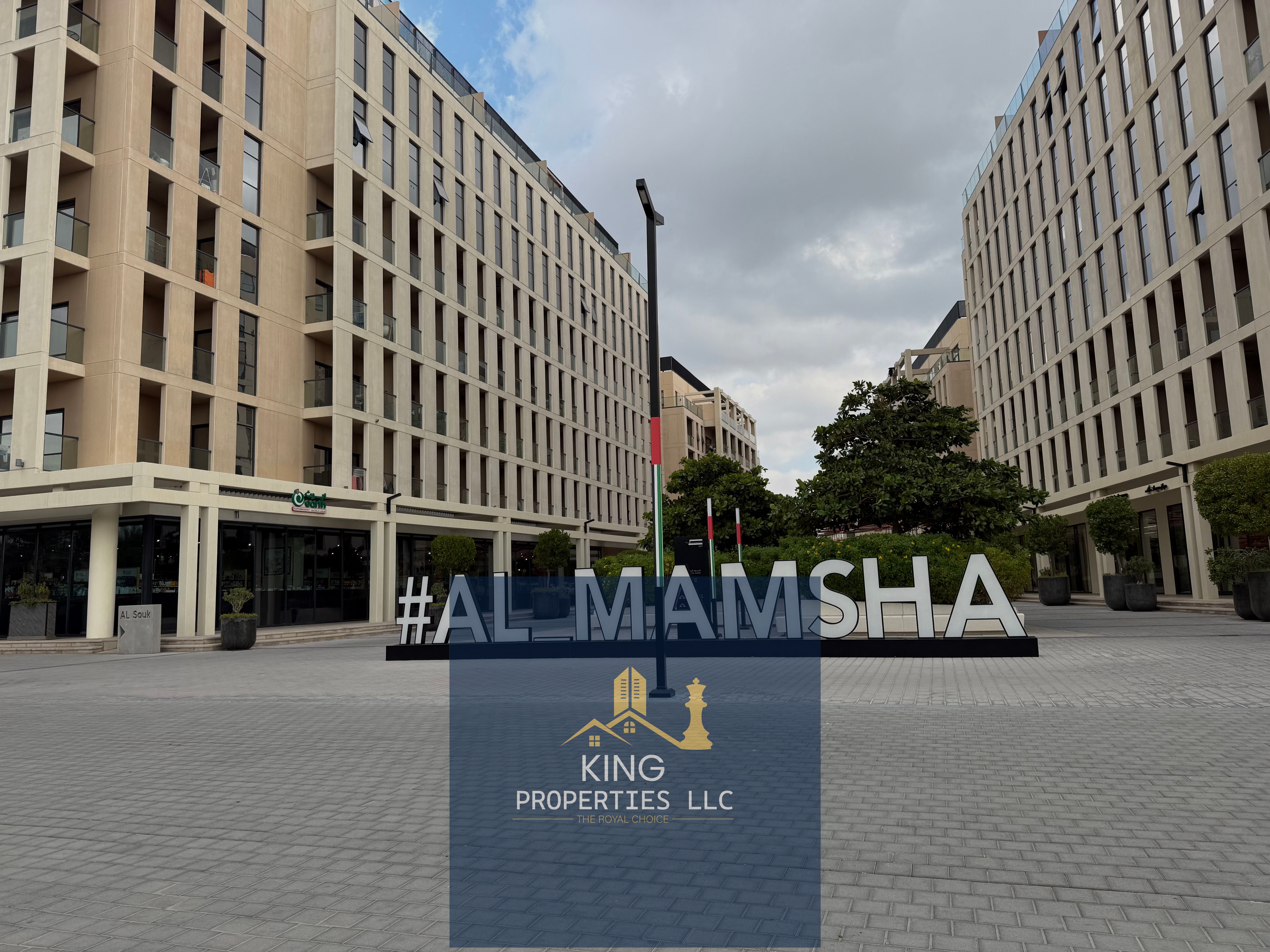 Brand new 1 bhk with balcony 2 Wachroom for rent Al mamsha Sharjah