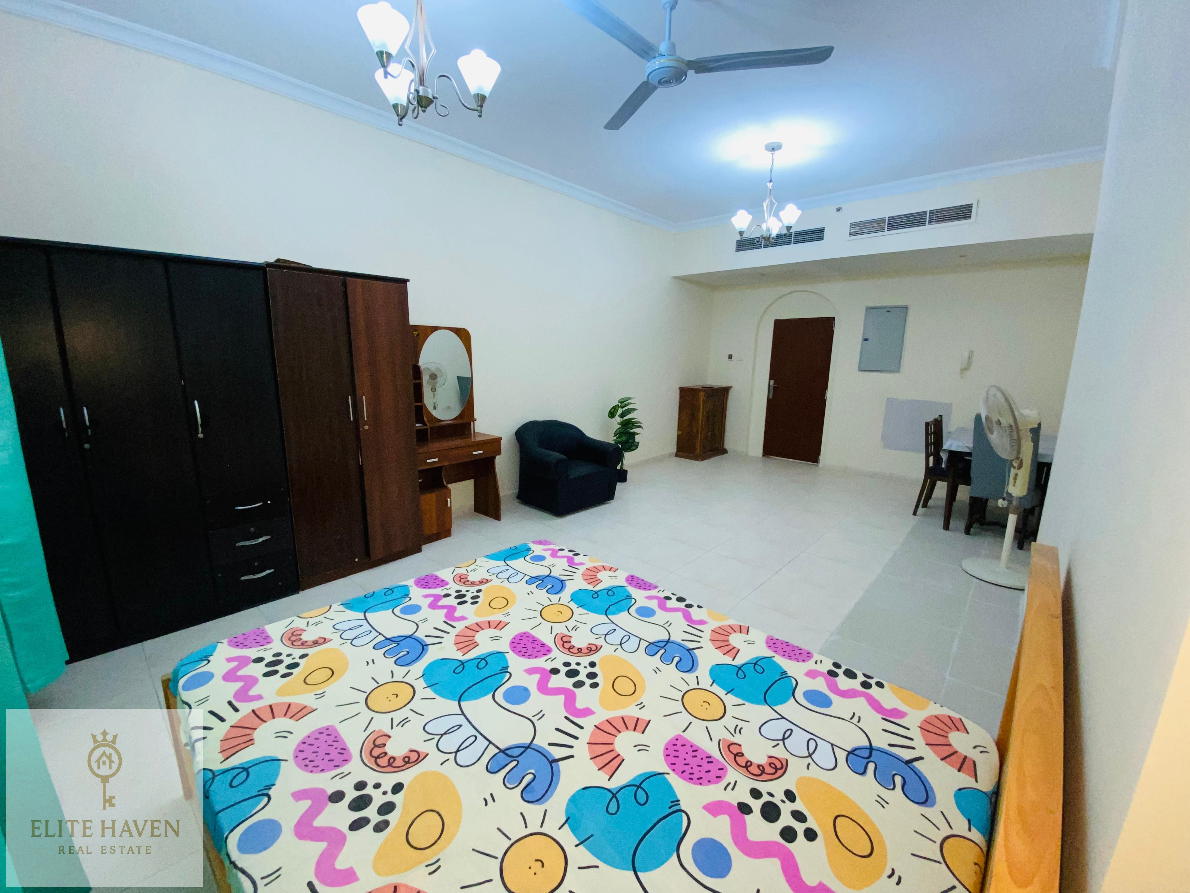 FULLY FURNISHED FAMILY BIG HALL ROOM WITH SEPARATE WASHROOM NEAR SAHARA CENTER AND AL NAHDA PARK AT DUBAI BORDER AT AVAILABLE AT THE PRIME LOCATION IN AL NAHDA SHARJAH