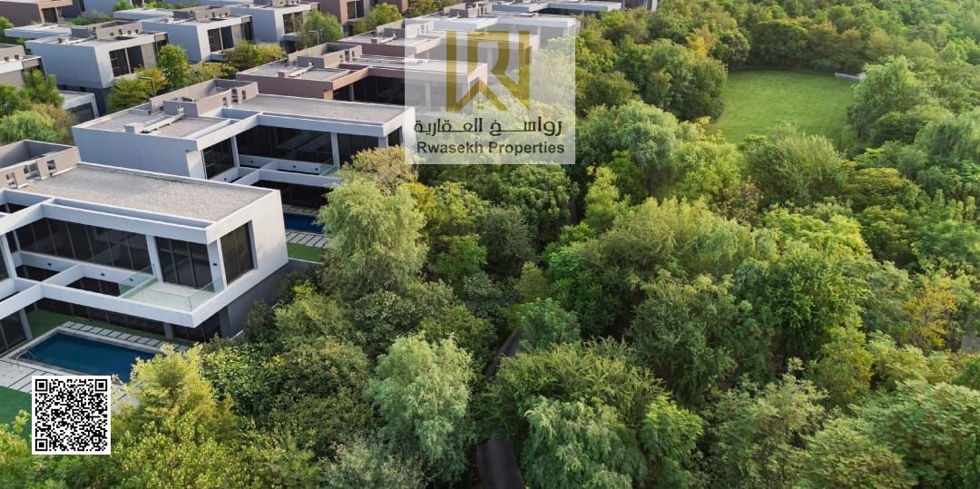 Discover contemporary living surrounded by nature in this beautifully designed villa located in Masar, Sharjah, a luxurious forest community near Arad