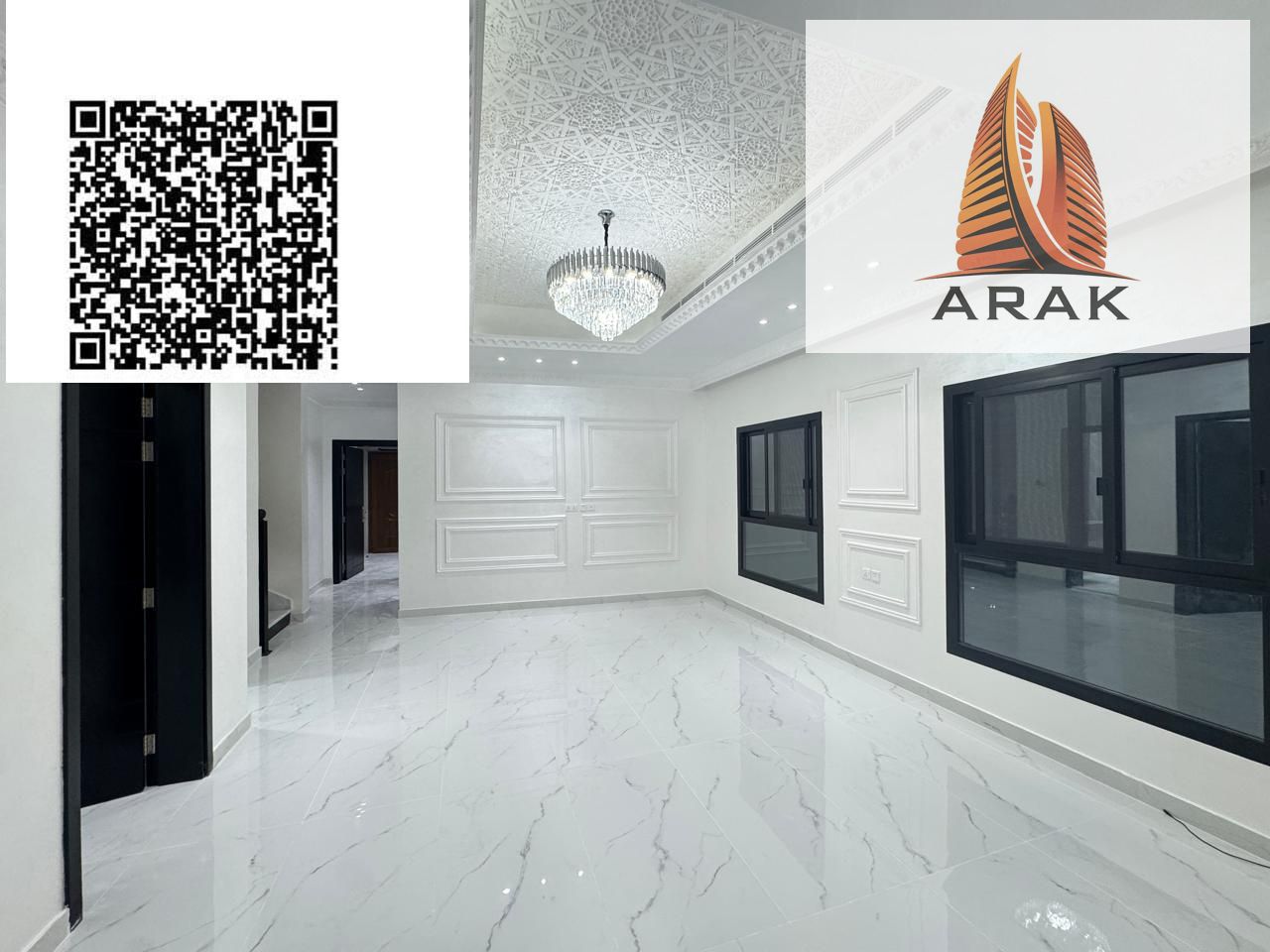 Corner villa for rent, brand new and first occupant, located in Al Zahya