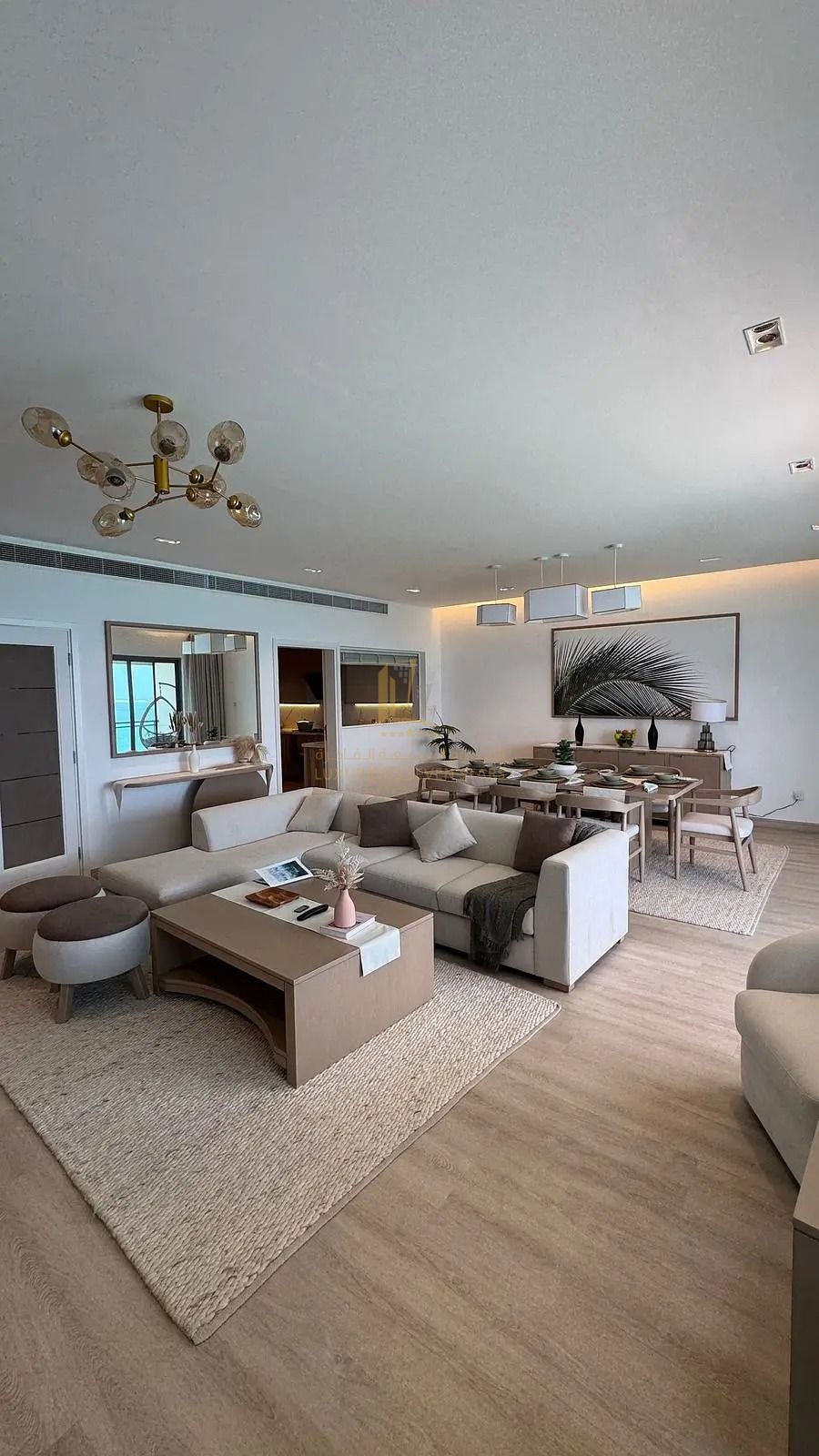 One of the most luxurious apartments for sale with a private beach and a back view in Al Khan