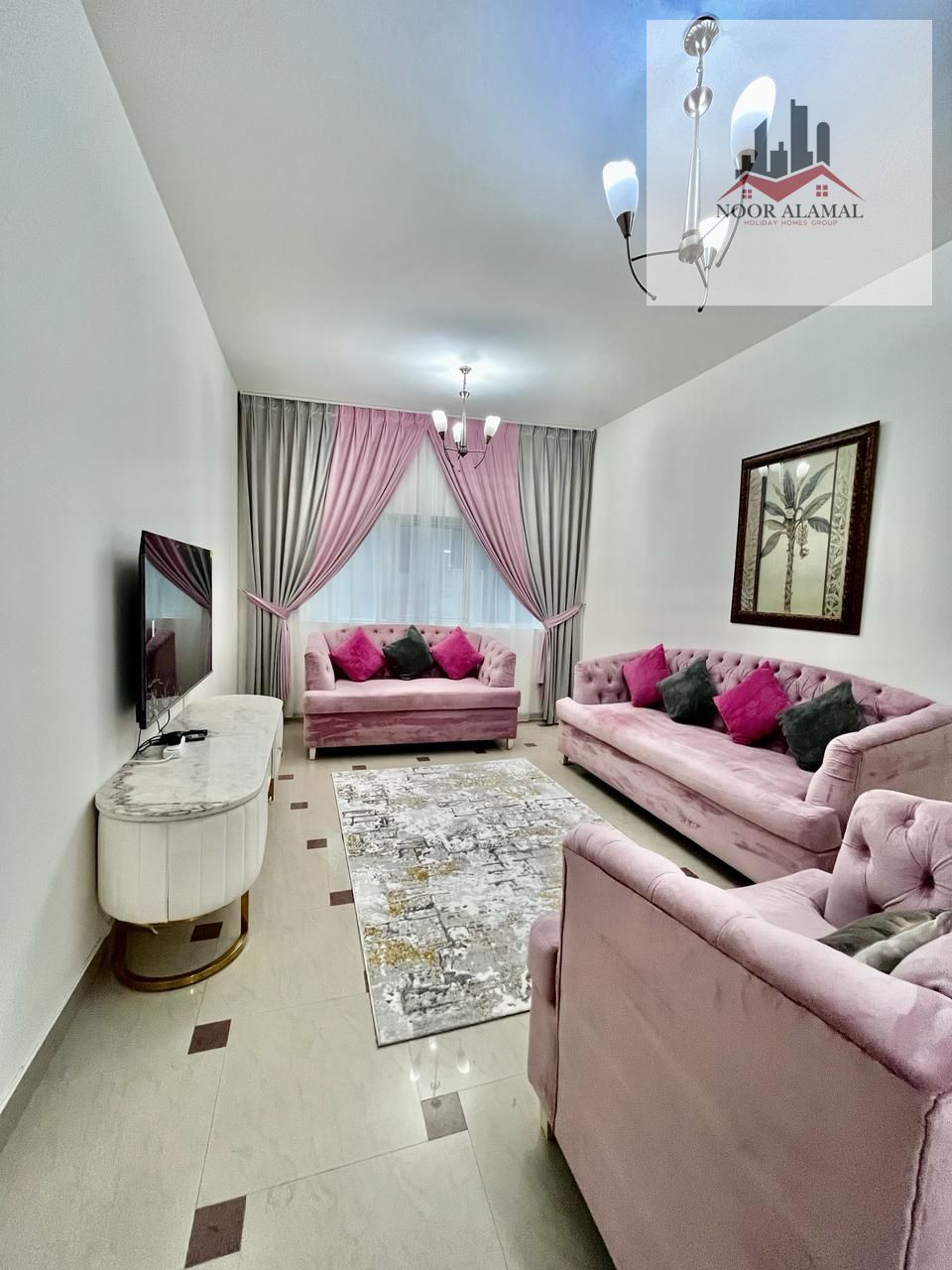 Sharjah Al Taawun Second tenant, fully furnished, super deluxe Two-bedroom apartment with a living room, kitchen, two bathrooms