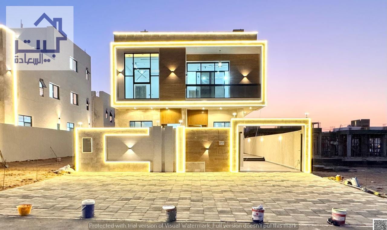 A European villa with a modern design in El Bahia, with a price that includes registration and ownership fees, available with bank financing or cash.