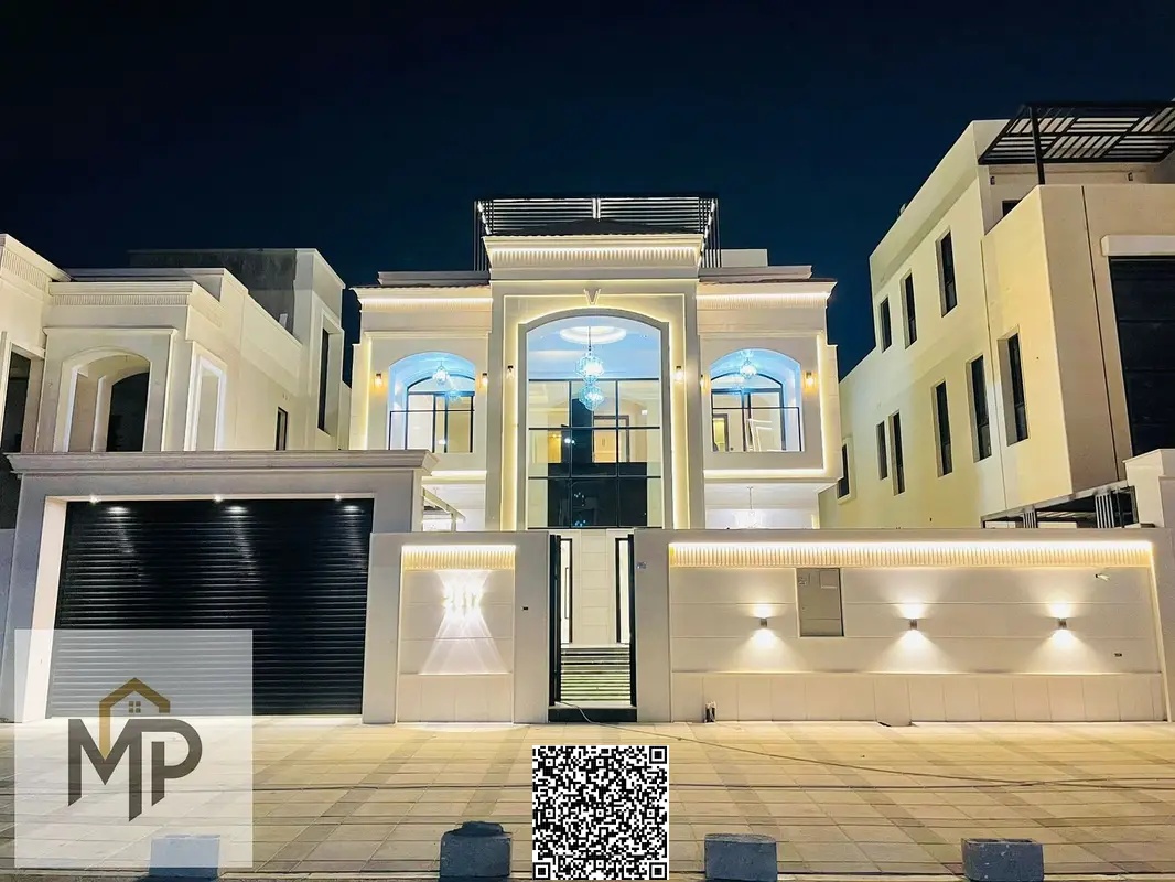 A luxurious opportunity to own your dream villa in Al Bahia, Ajman. Two floors with a roof terrace. Price includes registration fees and mosque fees.