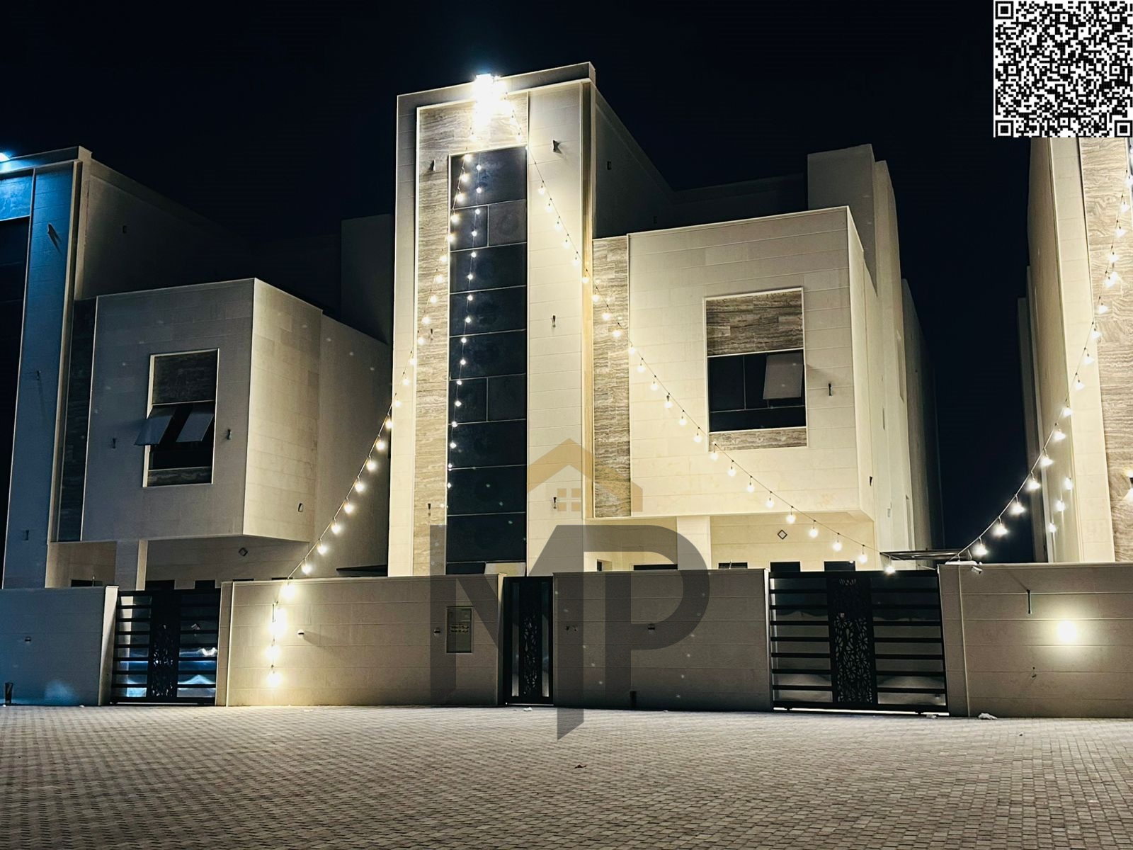 Villa for sale - two floors, roof, and large courtyard, including registration fees, near Sheikh Mohammed Bin Zayed Road - with easy bank financing av