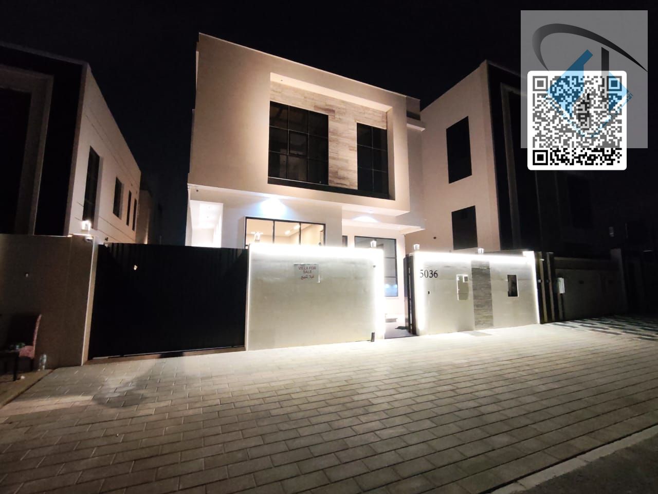 Villa for sale, registration fees included for services such as electricity, water, and air conditioning.