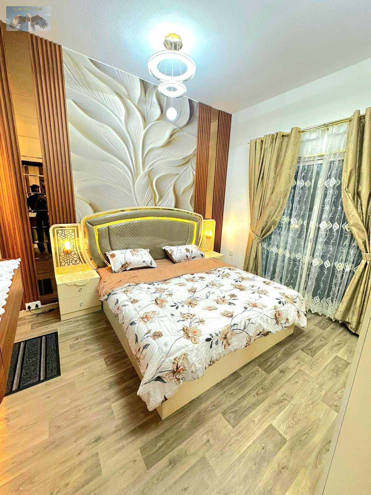 Furnished one-bedroom apartment for annual rent, first occupancy, bills and internet included, private parking, ready to move in.