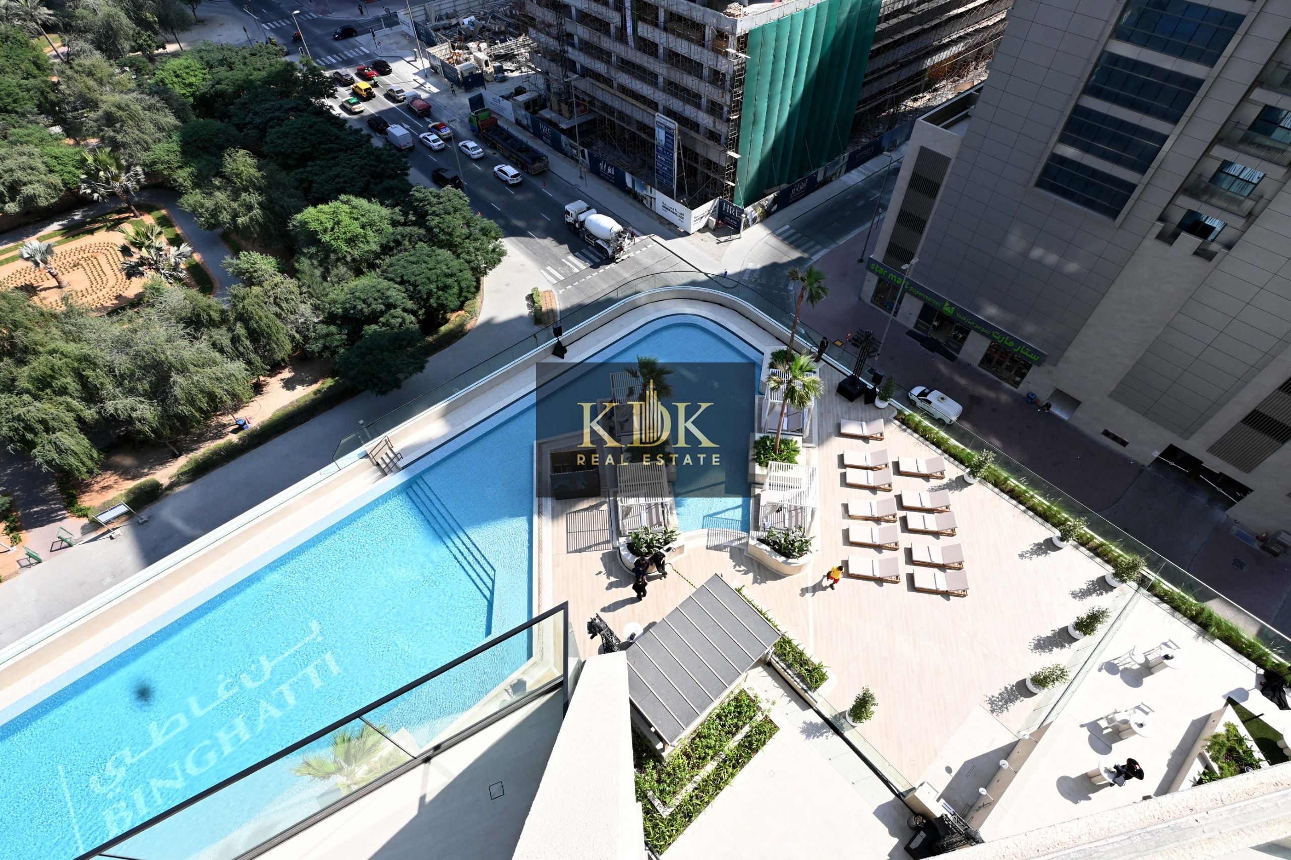 Park & Pool View | 1Br+Private Pool | Fitted Kitchen