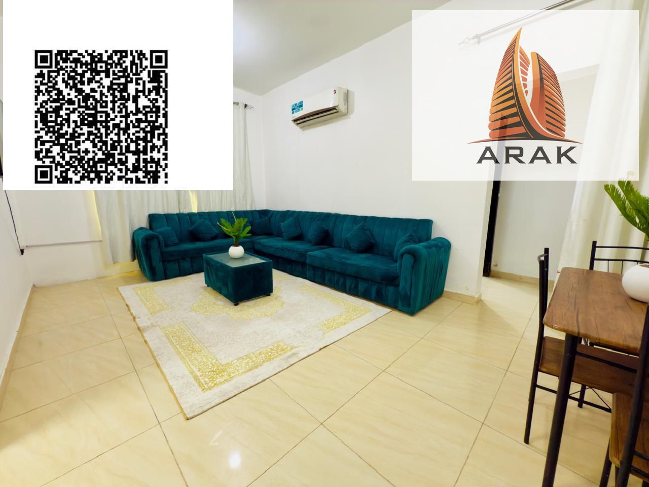 Two bedroom apartment with living room for rent in Ajman