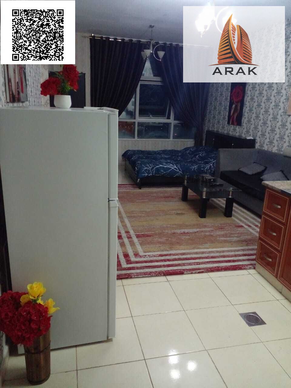 Studio Apartment Available for Rent Location: Ajman – Orient Towers Prime location in the city center Close to malls, restaurants, supermarkets