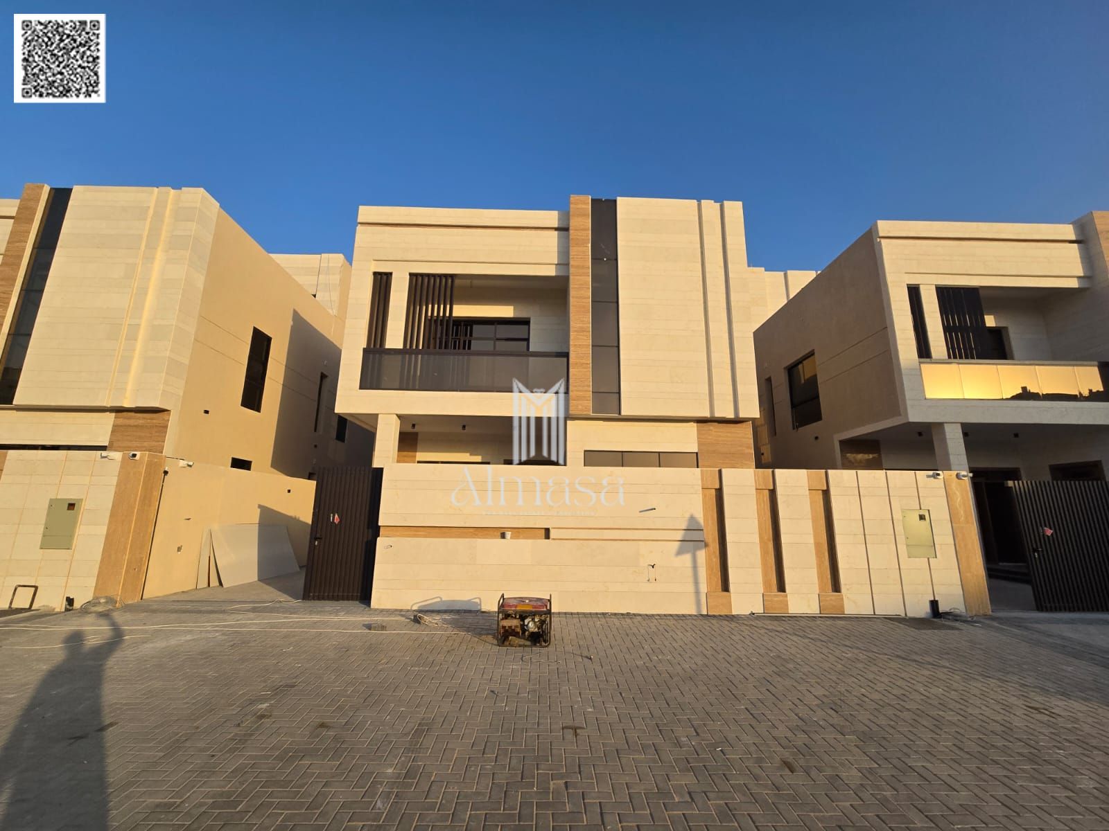 Luxury Villa for Sale in Al Yasmeen, Ajman | 6 Master Bedrooms, Full Stone Facade, High-End Finishing & Elegant Rooftop Seating