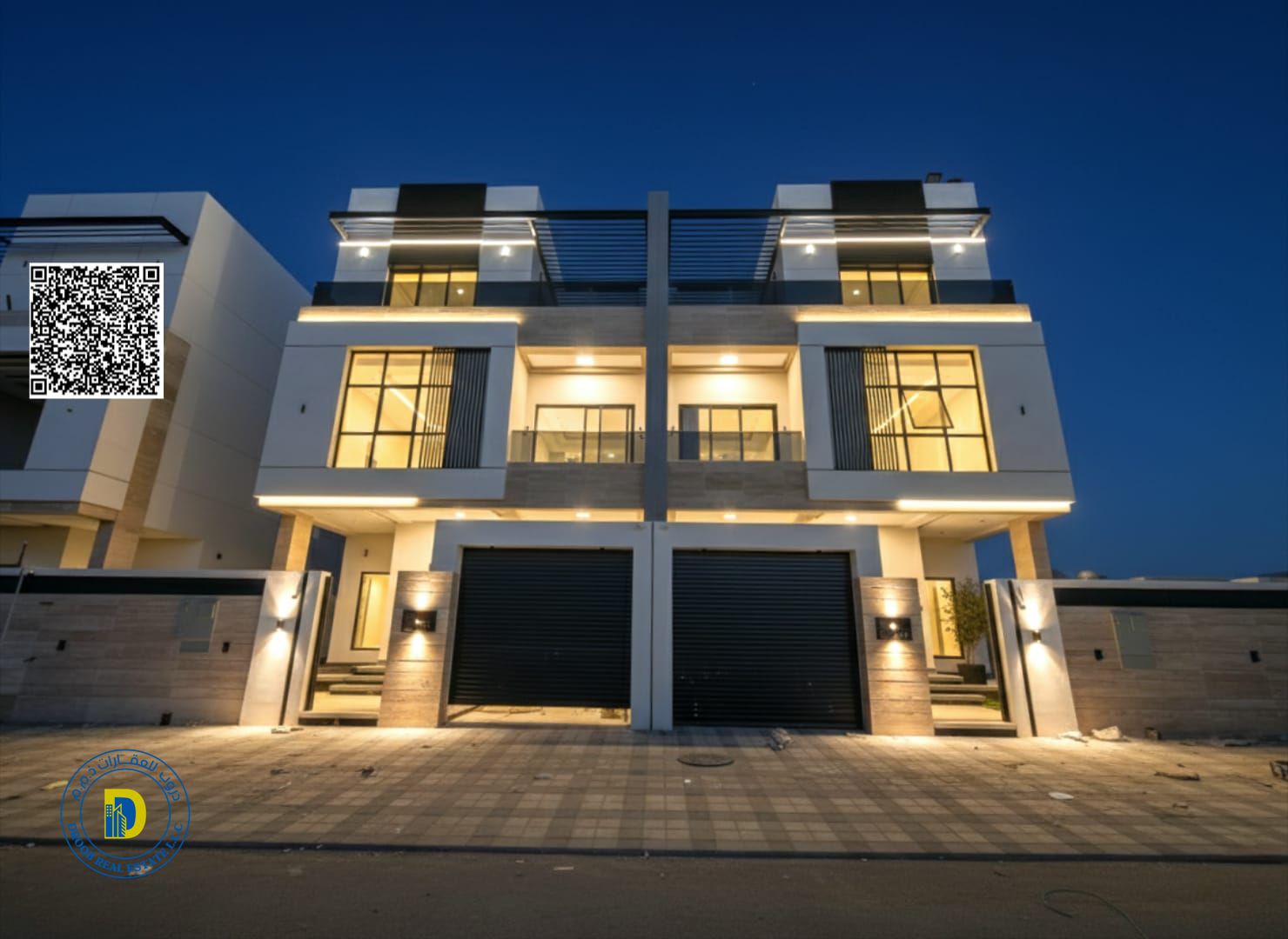 For sale in Al Tallah area, Ajman: a super deluxe villa with 5 bedrooms, roof , elevator. Freehold and bank financing .