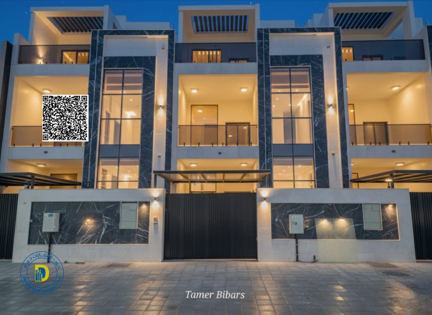 For sale in Al Tallah area, Ajman: super deluxe 5-bedroom villa with roof , including electricity, water, and AC. Freehold and bank financing .