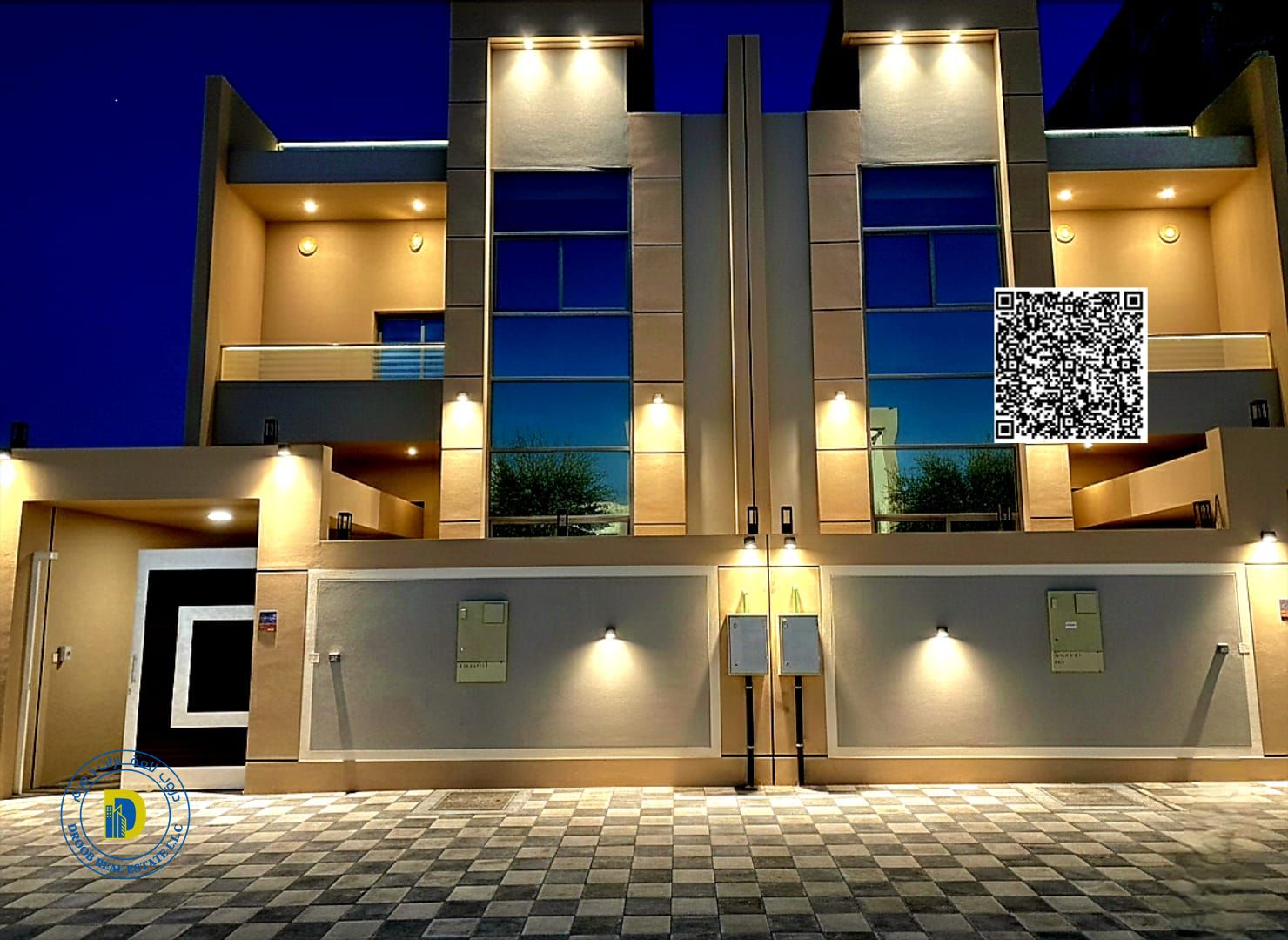 For sale in Al Tallah area, Ajman: a super deluxe 7-bedroom villa with a roof , including electricity, water, and AC. Freehold and bank financing .