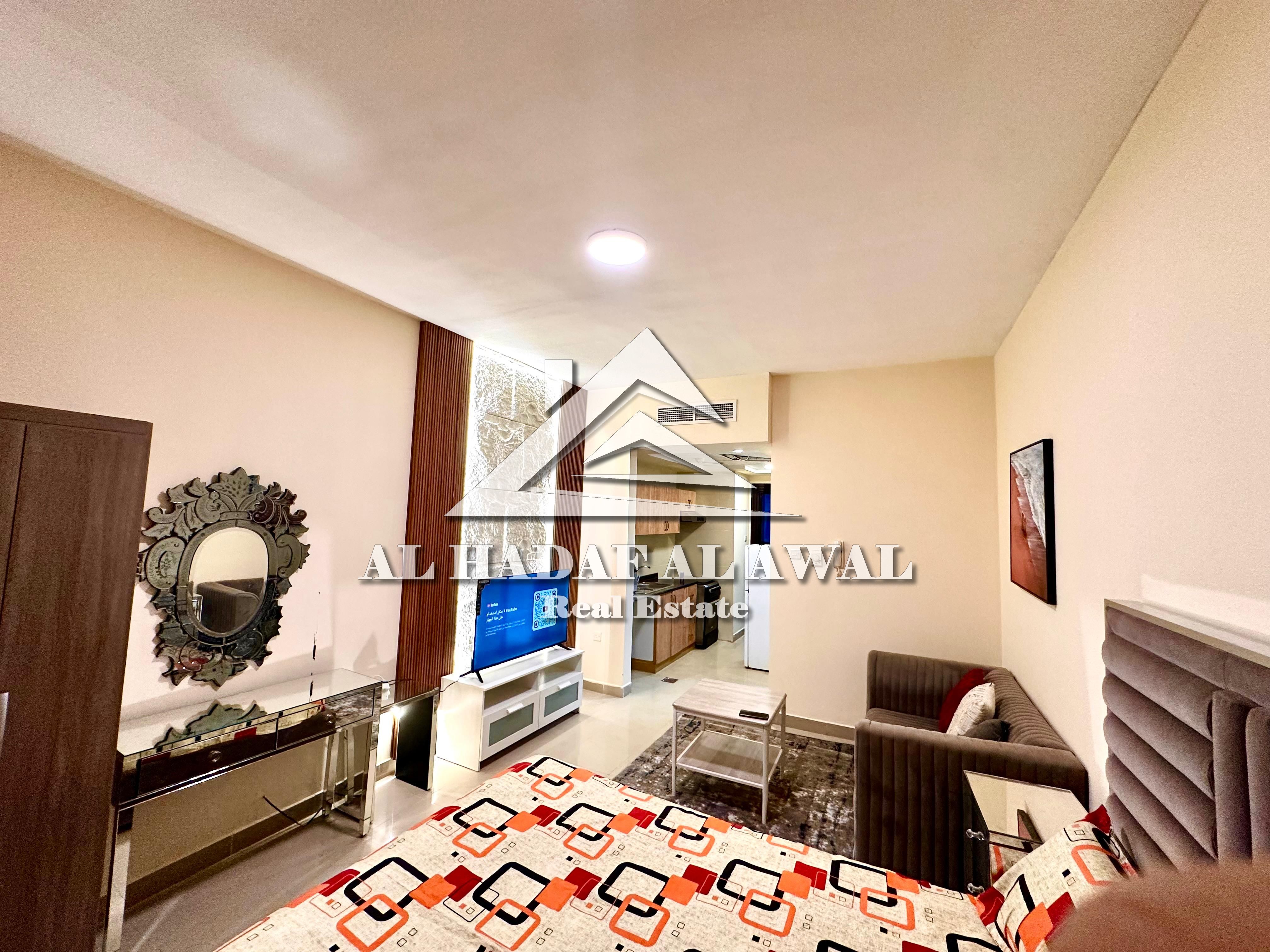 For monthly rent first tenant, studio in Al Majaz3 area include all bills