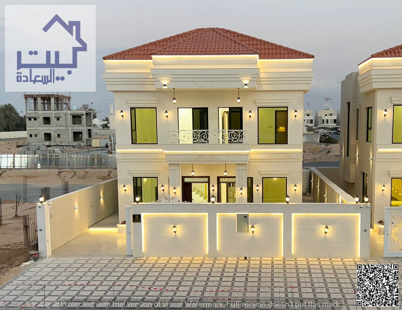 For sale:Modern classic villa in Al Helio 2,prime location opposite mosque and services,near Sheikh Mohammed Bin Zayed Rd. Freehold, 100% bank finance