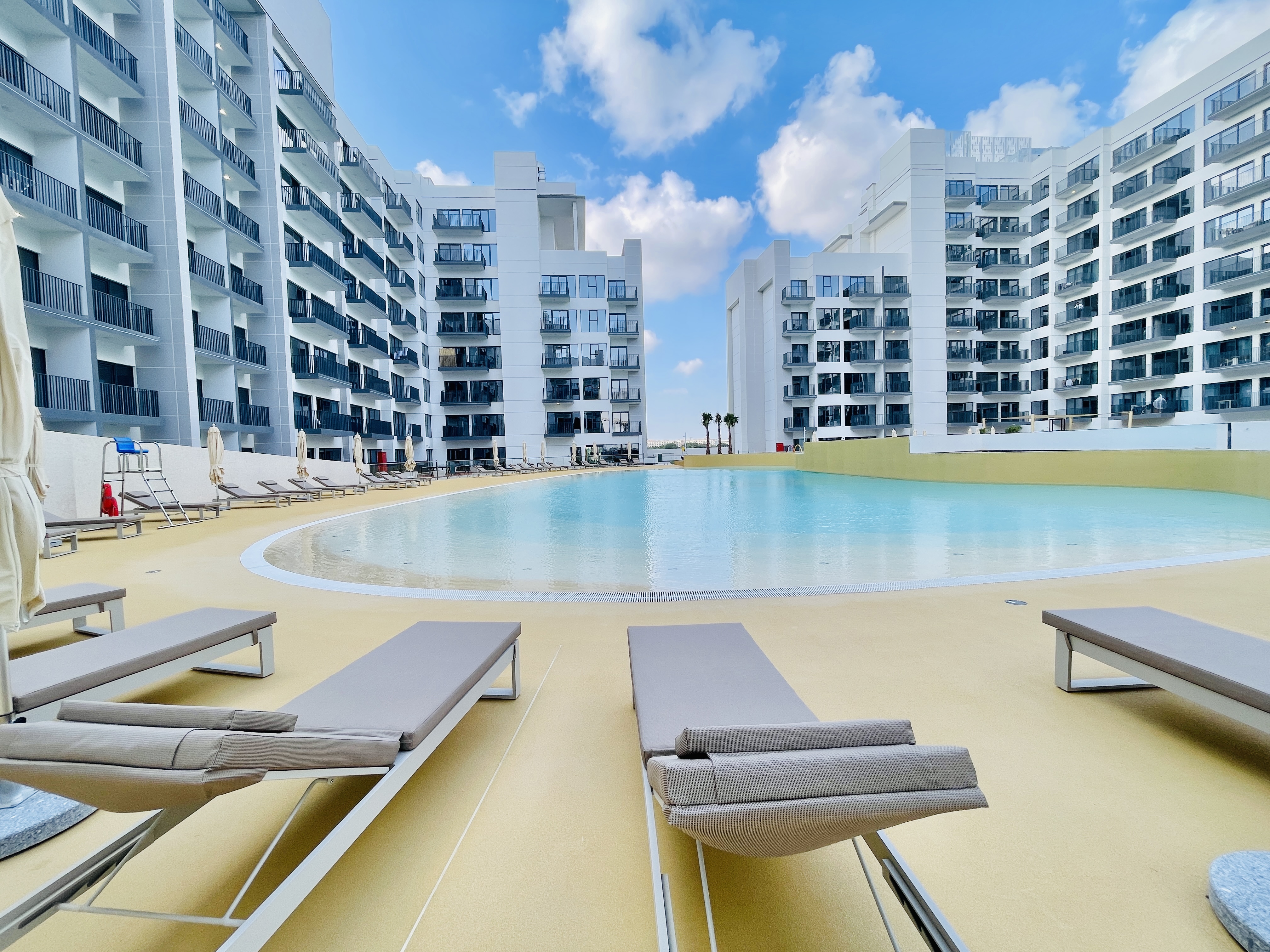Brand New Chiller-Free 1 BHK for Rent | 2 Washrooms | Mini Beach Pool | Azizi Mirage Beach Oasis