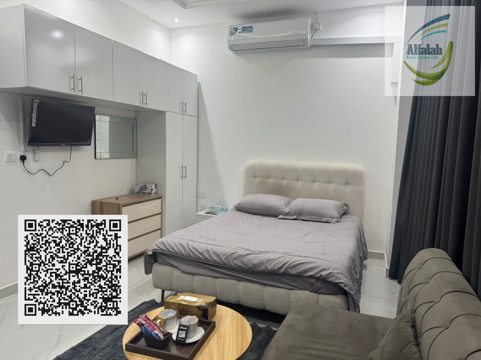 Furnished Studio Apartment for Rent | Balcony | Erica 2V Ajman