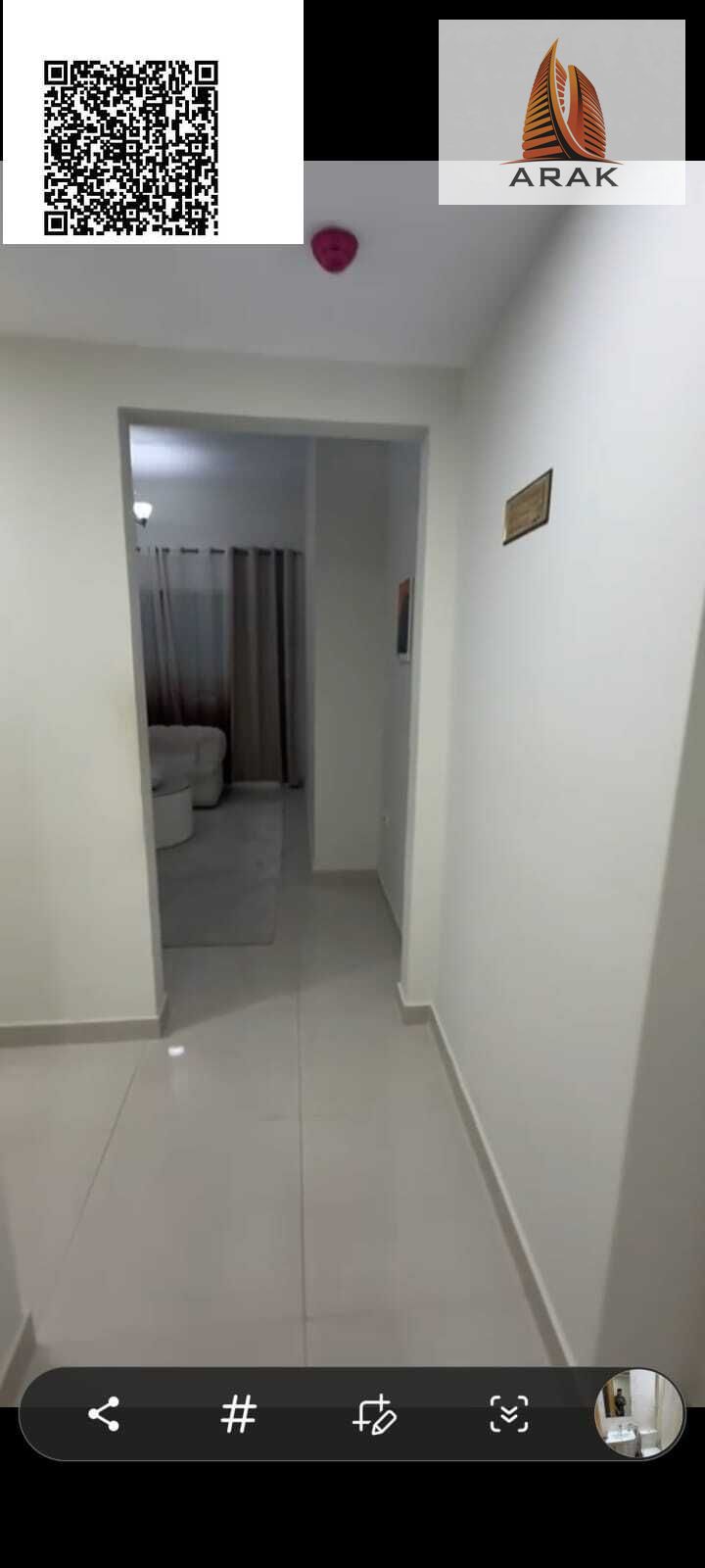 Two bedroom apartment with living room for annual rent in Golf Tower located in Al Alia area