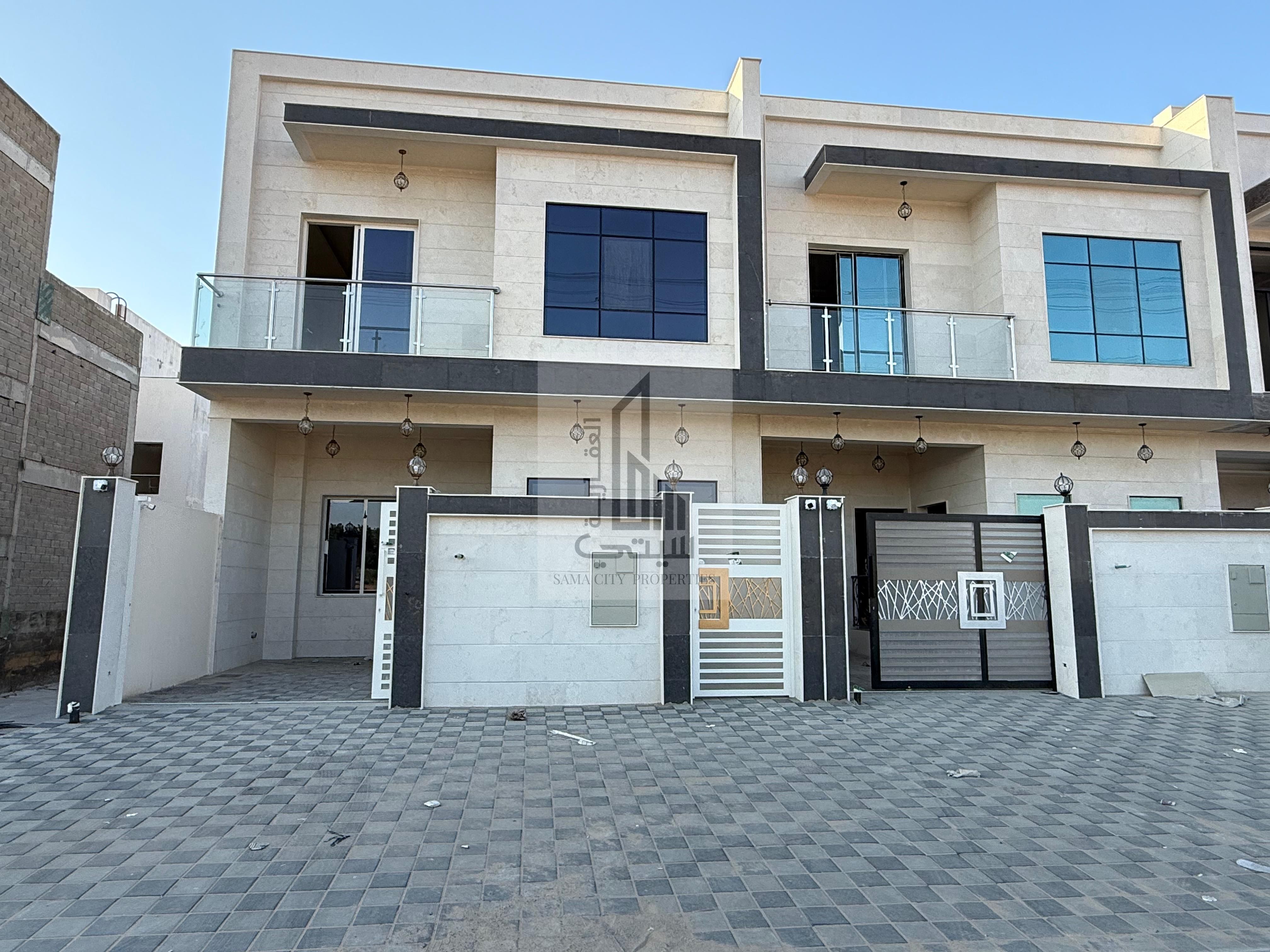 Freehold Ownership for All Nationalities Luxury Modern Design Villa for Sale Al Helio 2 - Ajman On Sheikh Mohammed Bin Zayed Road Land Area 1722 sq m Built-up Area 2900 sq m Consisting of: - 5 Master Bedrooms - Majlis - Living Room - Large Main
