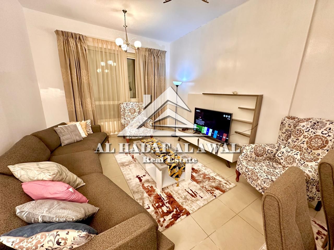 For monthly rent: two bedroom and a hall in Al khan with free internet