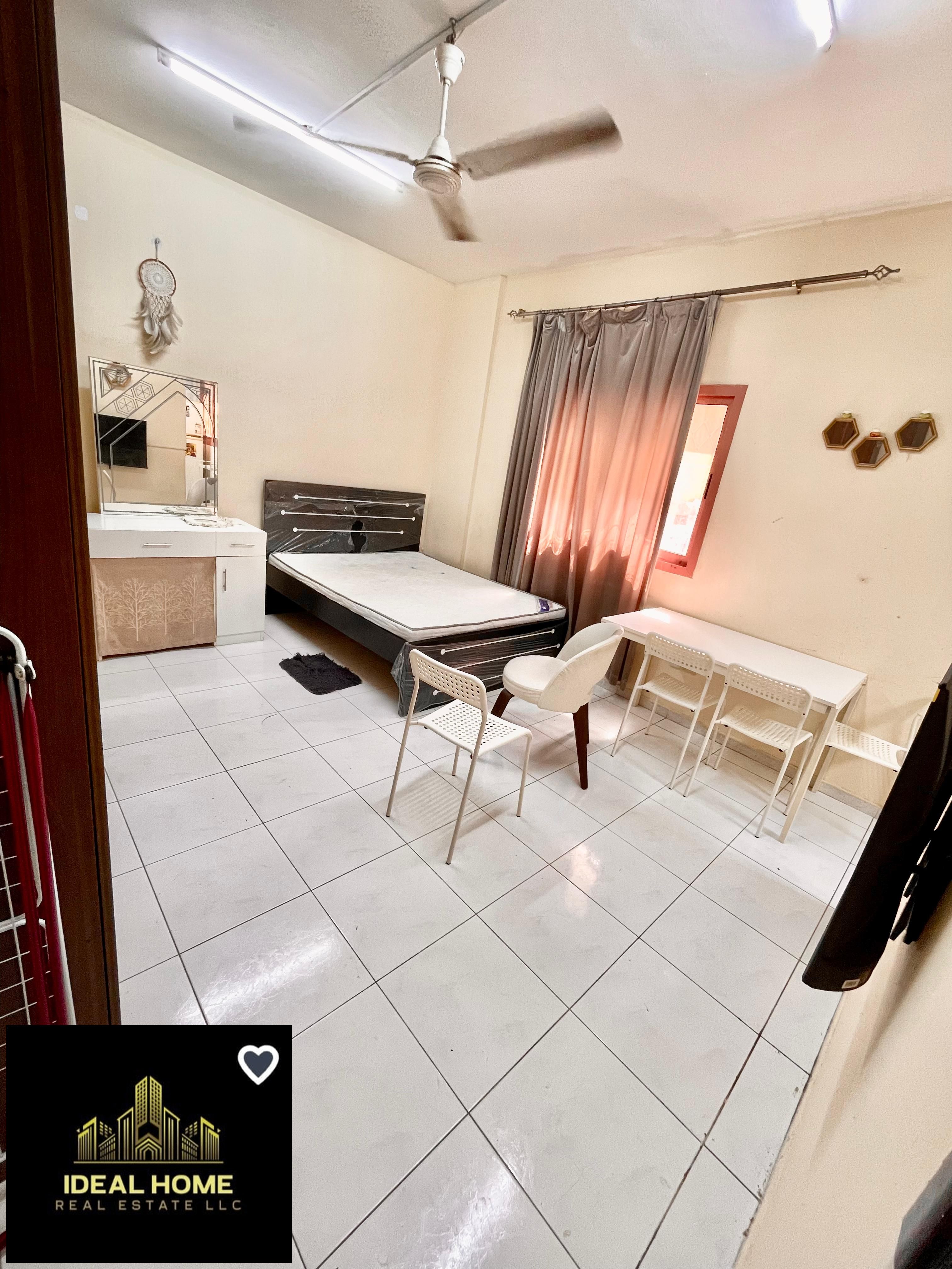 Fully Furnished Studio Apartment Ready to Move in Al Qasimia | Very Close to Bus Stop | All Facilities | Family Building | Rent Just 2490 AED