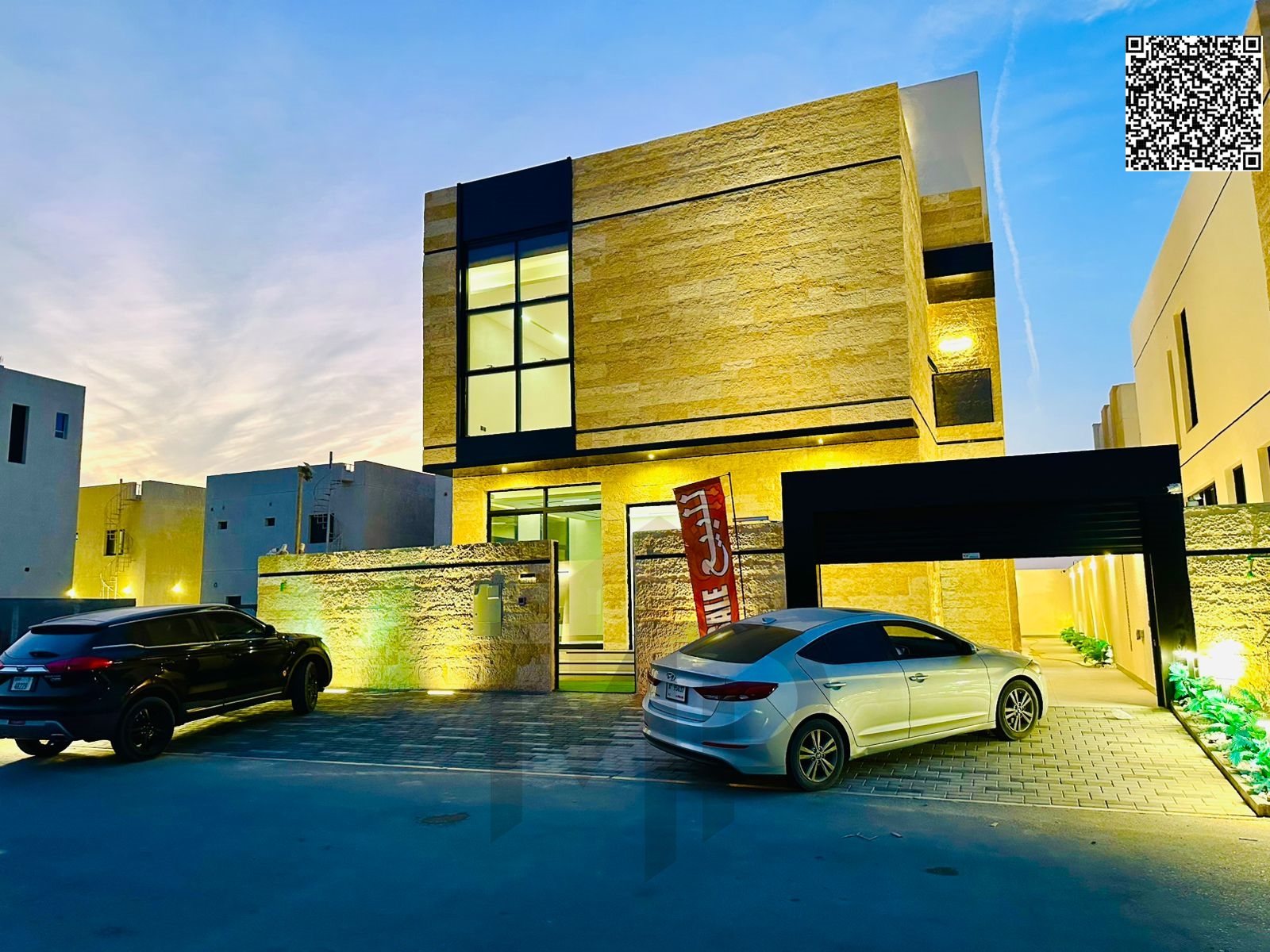 European-style villa with a modern design in Al Bahia, priced inclusive of registration and ownership fees, with bank financing or cash payment option