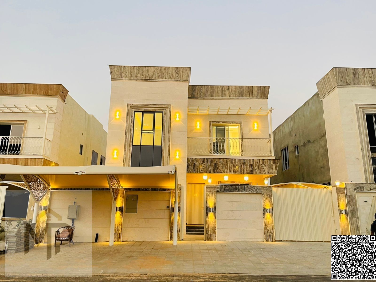Own a villa in Ajman, including registration, electricity, water and air conditioning, first occupant, with lifetime ownership and inheritance.