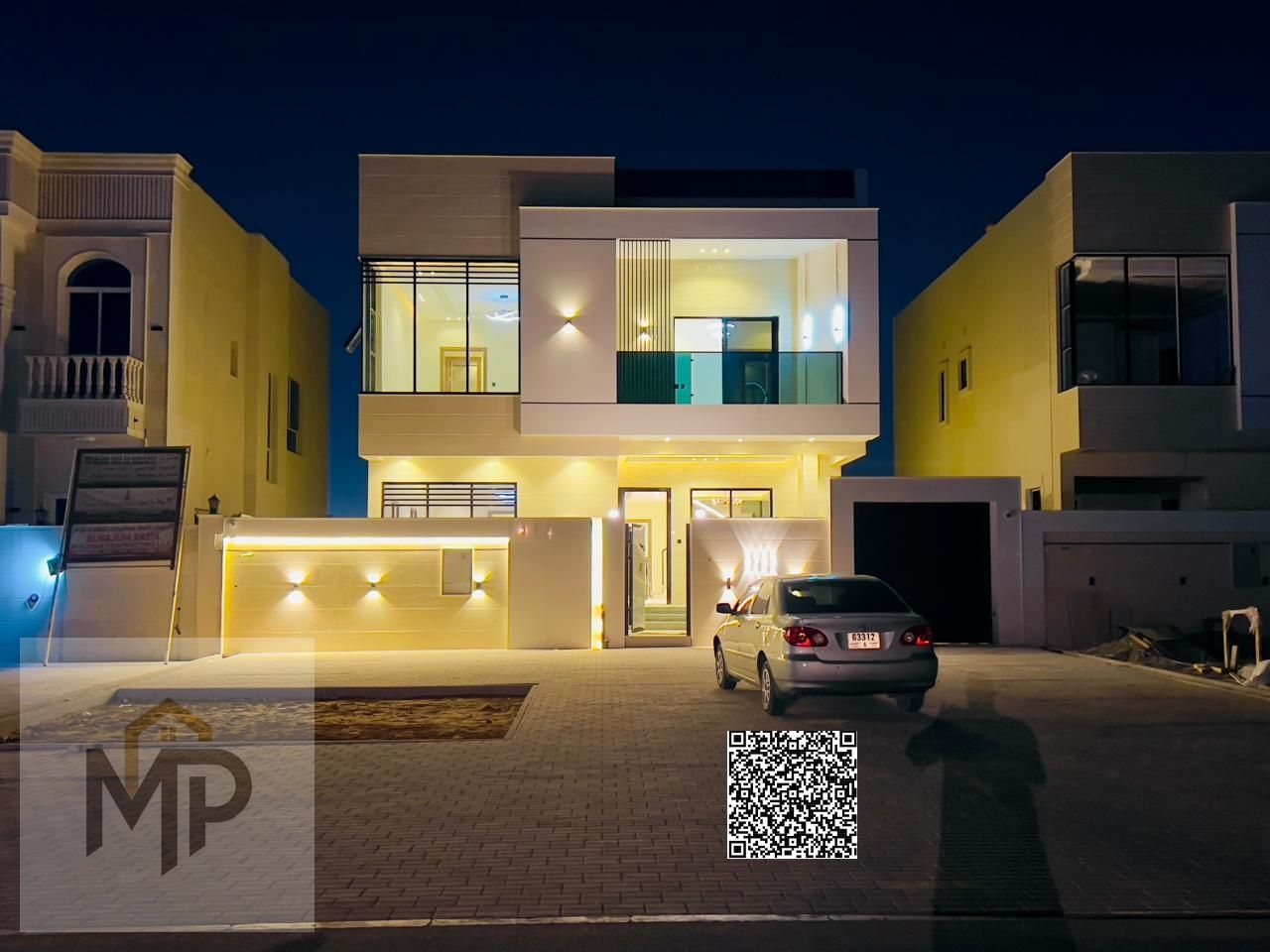 A villa in a prime location near Azha complex, consisting of two floors, a roof, five bedrooms, and excellent finishing.