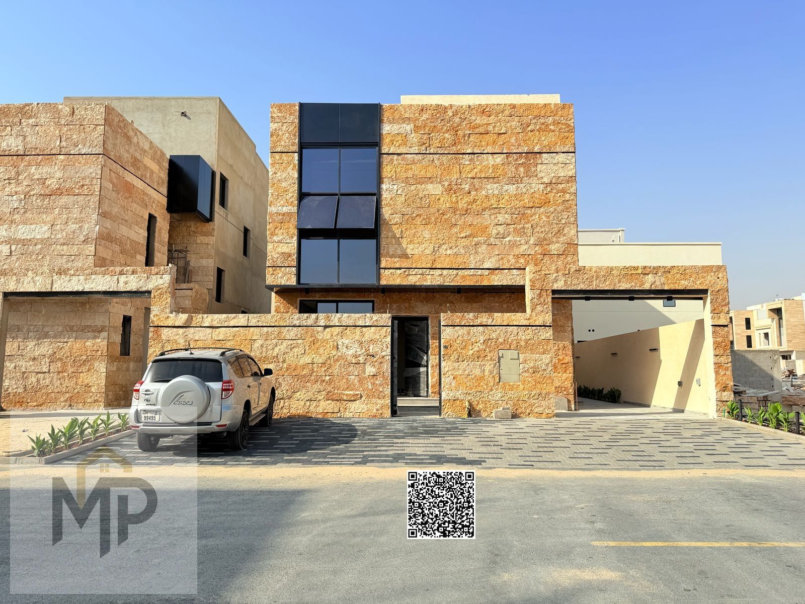 A European-style villa with a modern design in Al Bahia, priced including registration and ownership fees, available through bank financing.