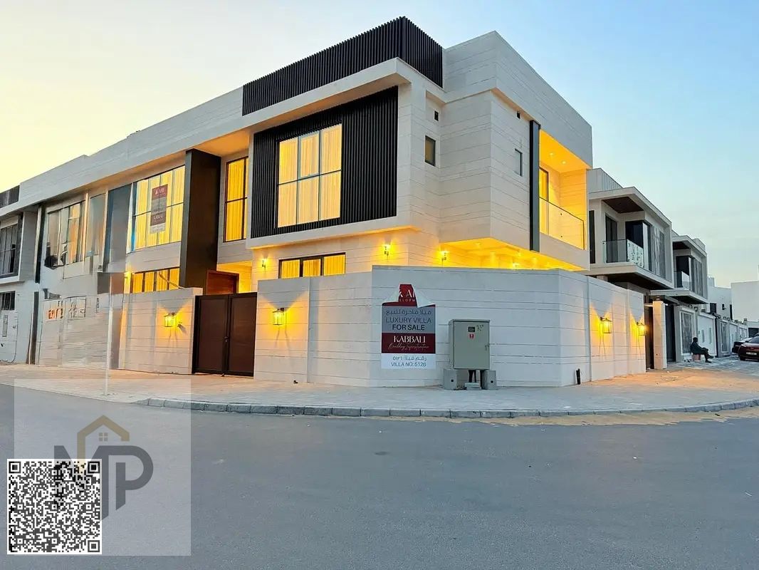 Villa for sale, including air conditioning, two floors and a roof. Owned by Al Harami Al Hayat. Suitable for all nationalities. No down payment. Price