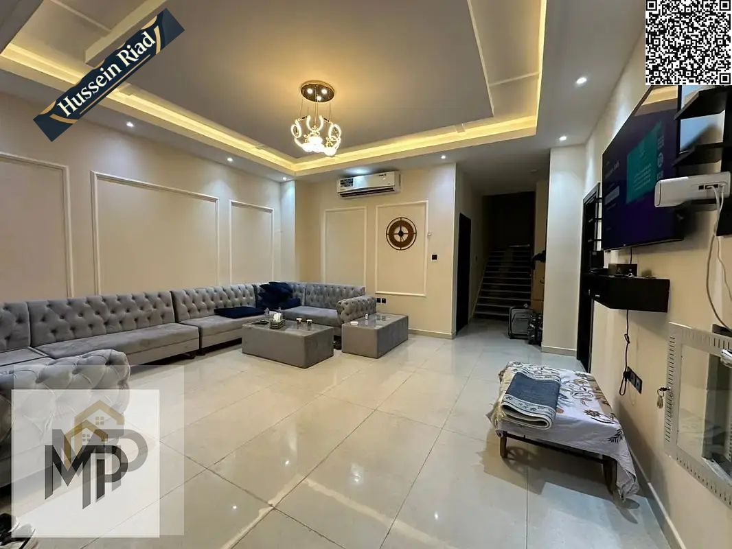 For rent a luxurious villa in Al Yasmeen, Ajman, 6 master bedrooms, high-end finishes, a distinguished location and close to all services