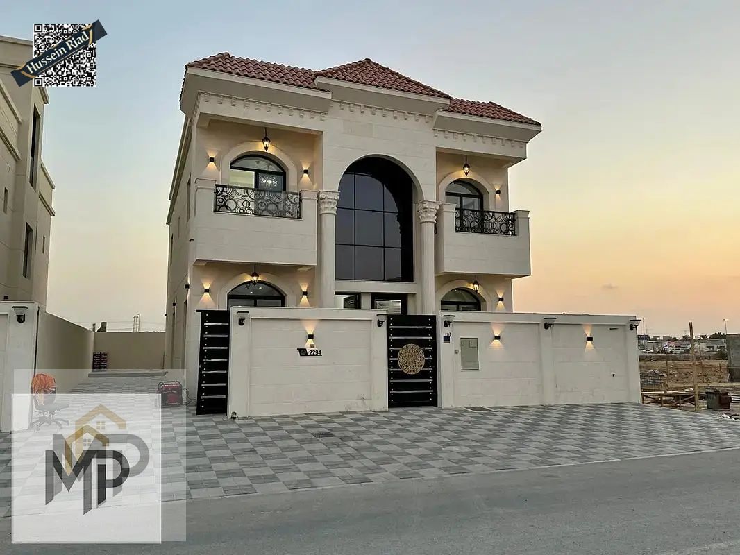 For sale: A luxurious classic villa in Al Helio, Ajman. A great opportunity to own a villa with luxurious finishes and an elegant design.