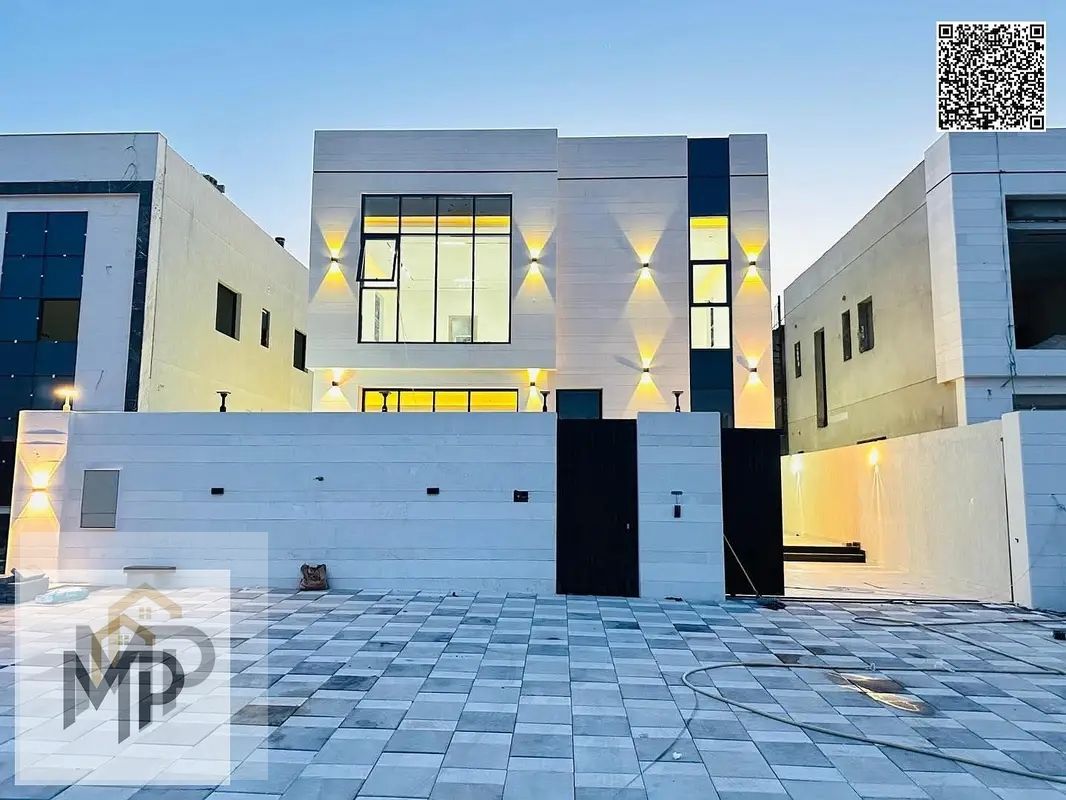 Two-story villa in Al Zahia area - Modern design villa - All-stone facade - Directly close to Sheikh Mohammed bin Zayed Road