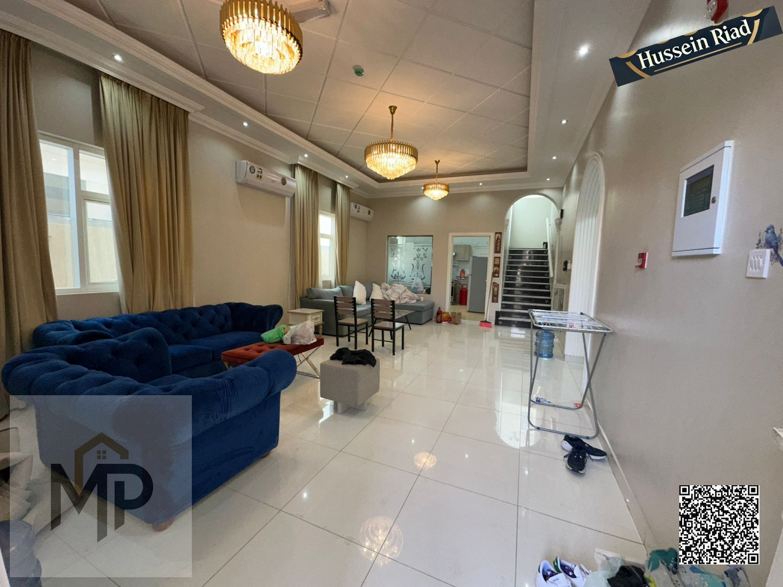 A great opportunity for annual rent, a spacious and distinctive villa with a modern design and modern finishes, located in the Al Zahya area.