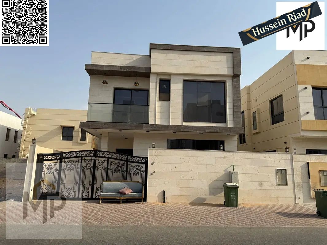 A luxurious villa for lovers of tranquility in Al-Yasmine, with a distinctive design and central air conditioning. The price includes electricity and