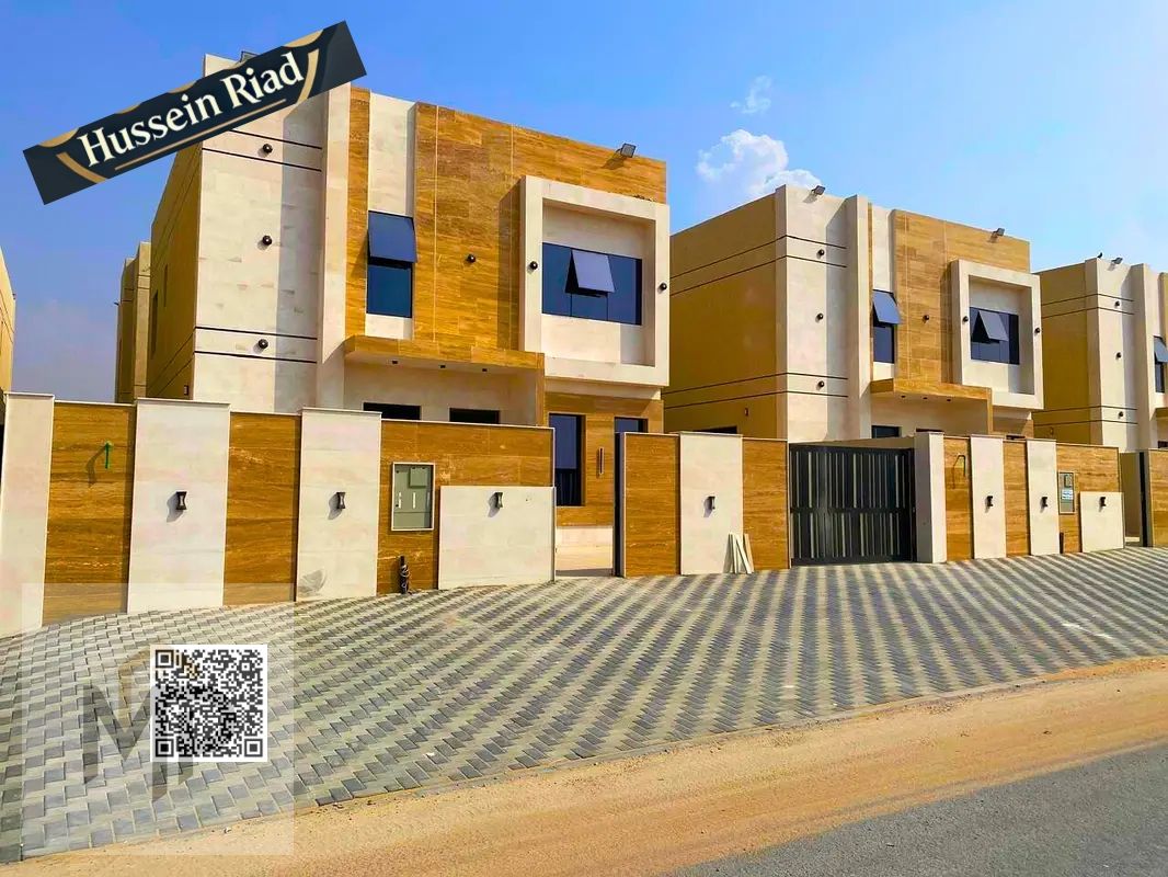 Villa for sale in Ajman, Al Zahia area. The villa consists of 3 master bedrooms, a majlis, a hall, and a maid's room. Freehold for all nationalities.