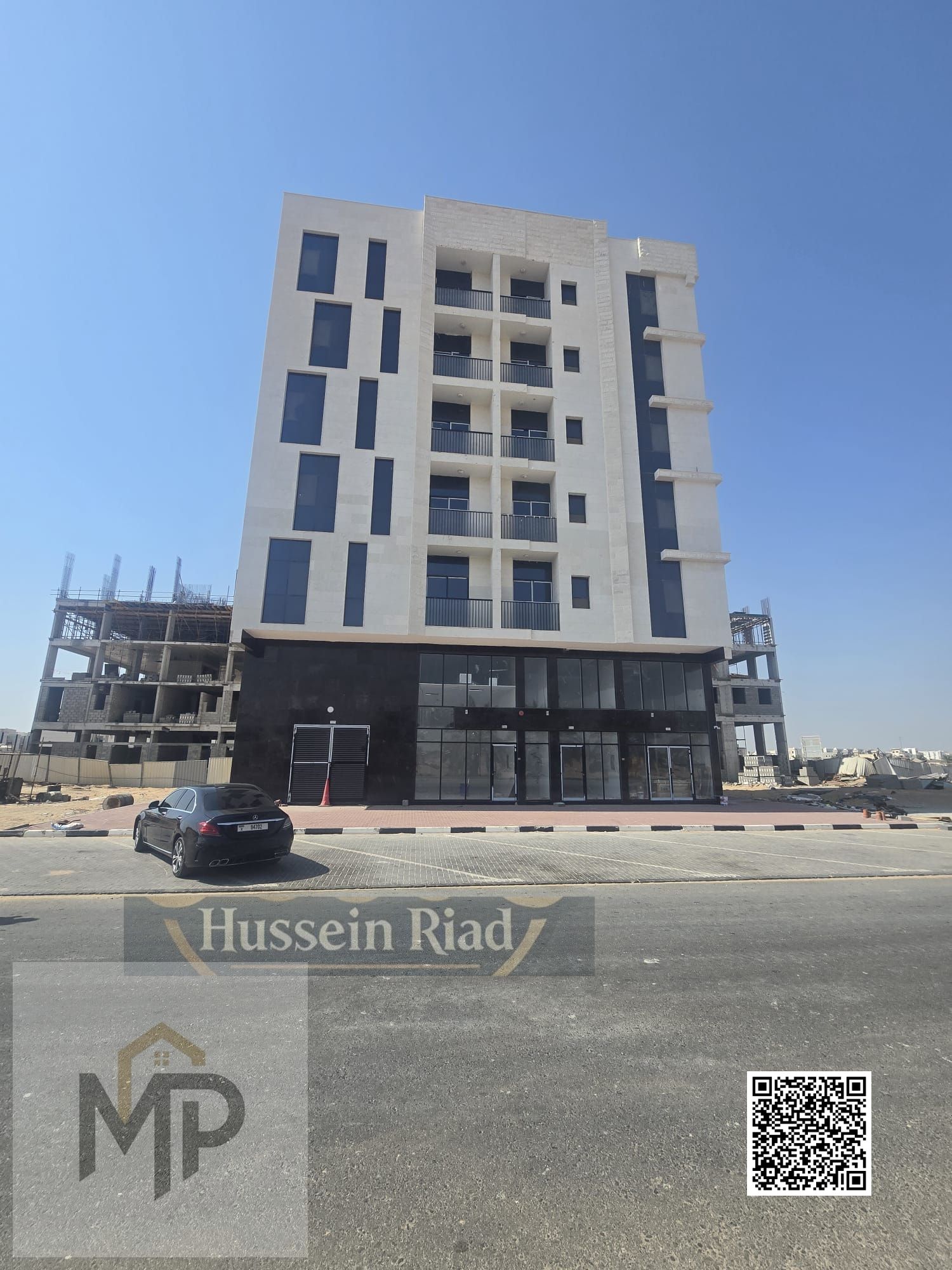 Apartment for sale in Al Alia area, Ajman. One bedroom and a living room with spacious areas.