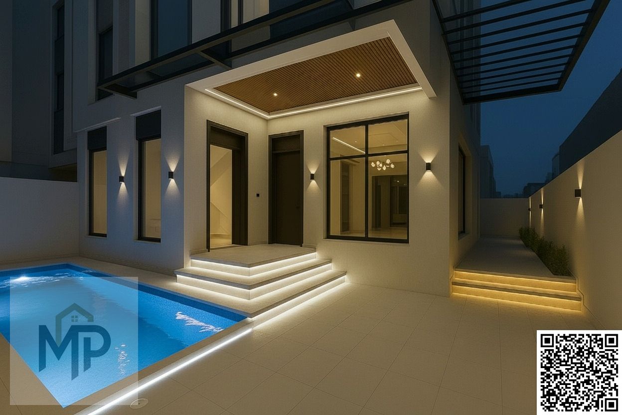 Modern villa for sale in Al Yasmin, Ajman | Two floors + roof | 5 master bedrooms | Swimming pool | 4000 sq ft | Freehold for all nationalities