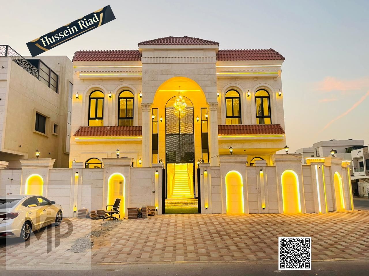 Own a miniature palace for sale on a corner lot with two street frontages, ready to move in and close to all services, with luxurious designs.