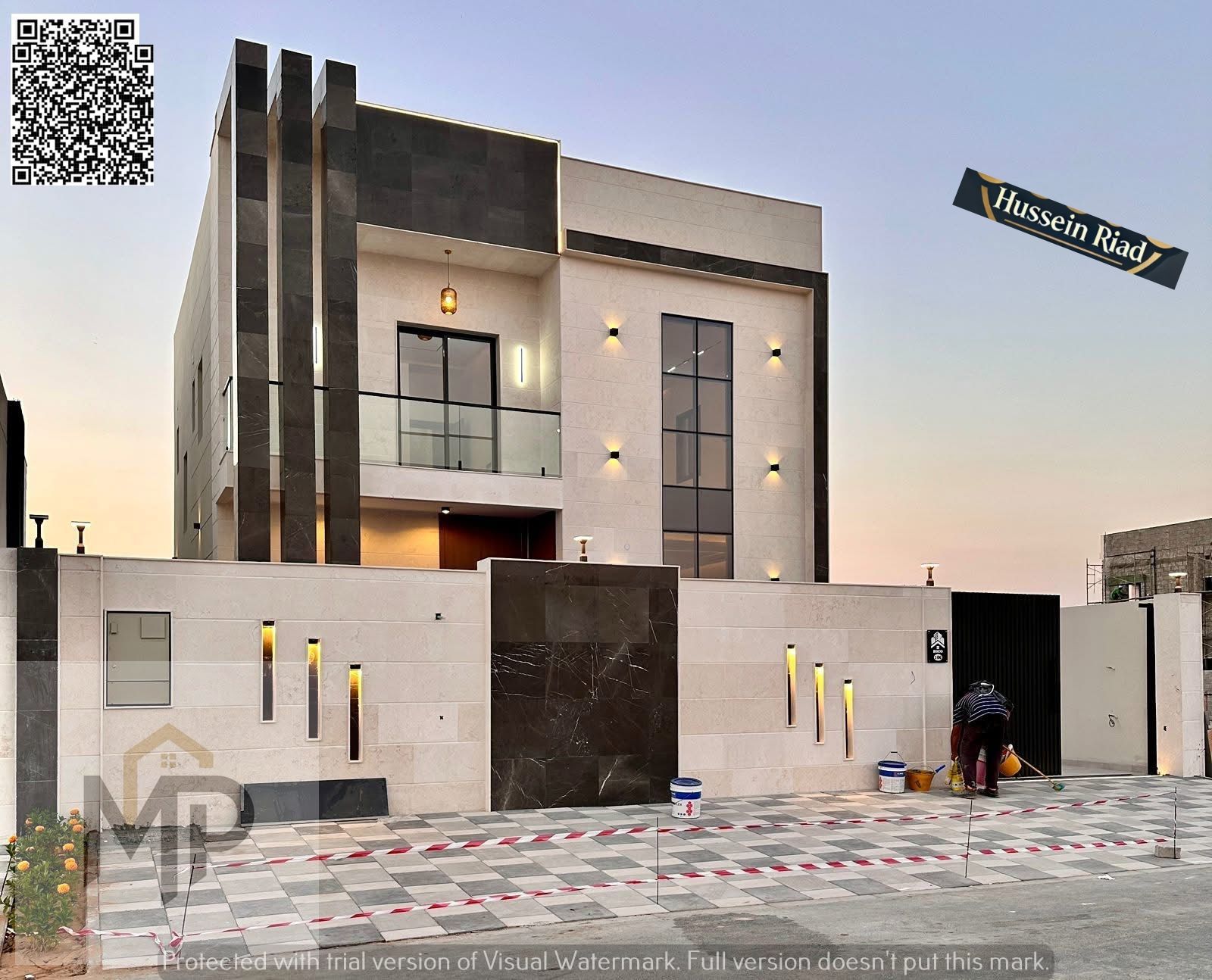 Modern luxury villa for sale in Al Zahia - Ajman, price including registration and ownership fees - quiet location and close to all services