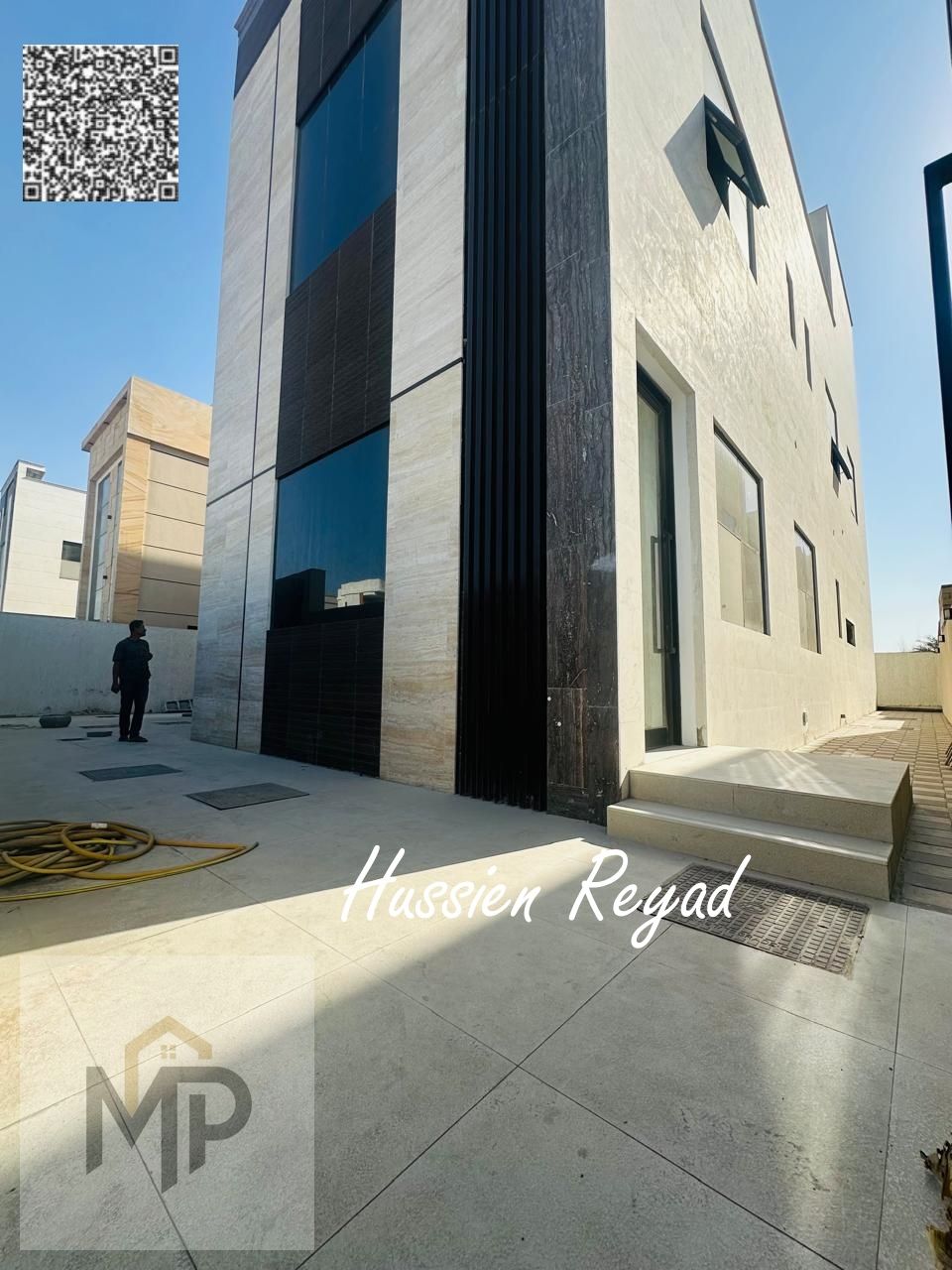 Modern two-story villa with a roof terrace, 5 master bedrooms, and elevator. Price includes air conditioning and is negotiable.